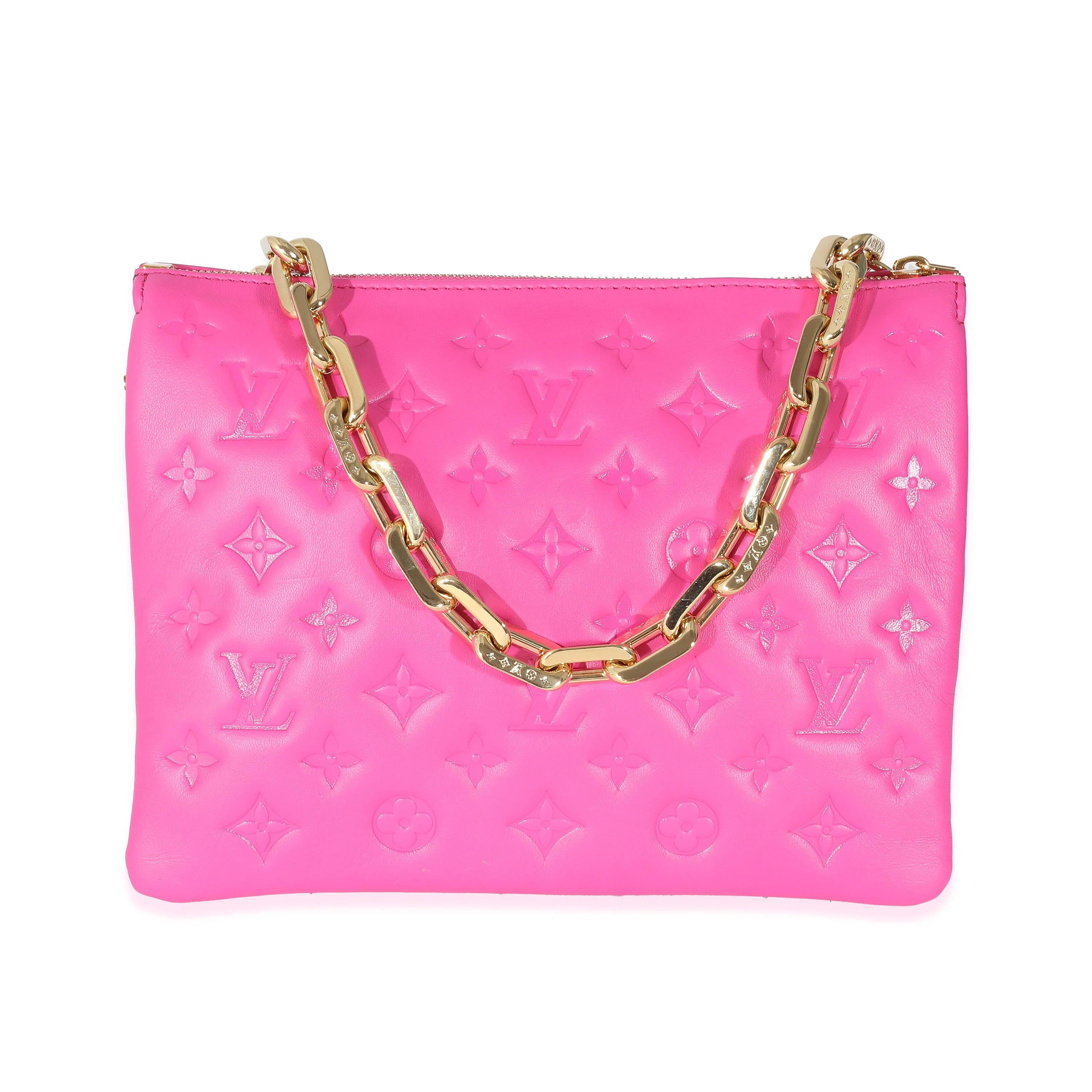 Louis Vuitton Pink Monogram Embossed Lambskin Coussin PM - Image 5