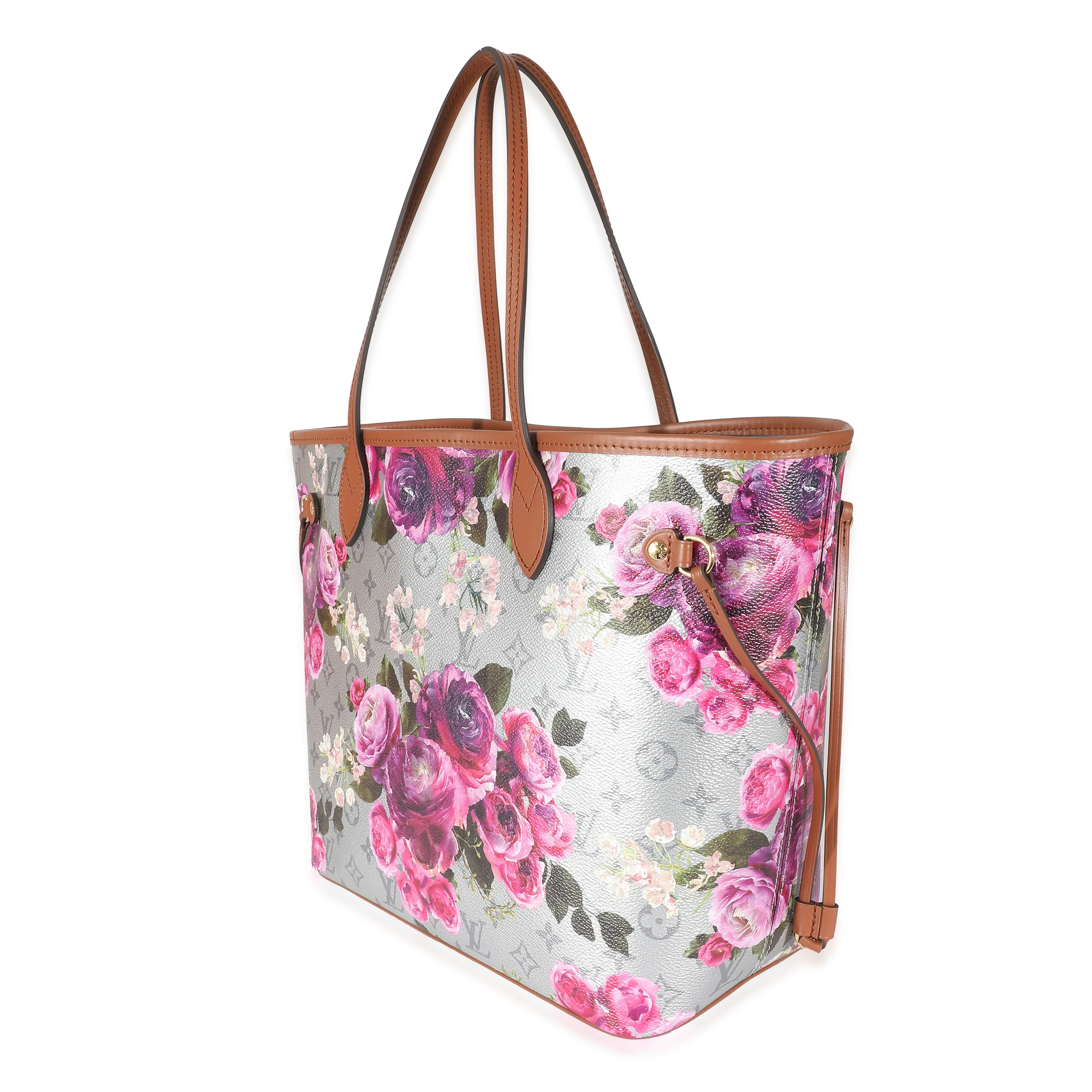 Louis Vuitton Silver Monogram Garden Canvas Neverfull MM - Image 2