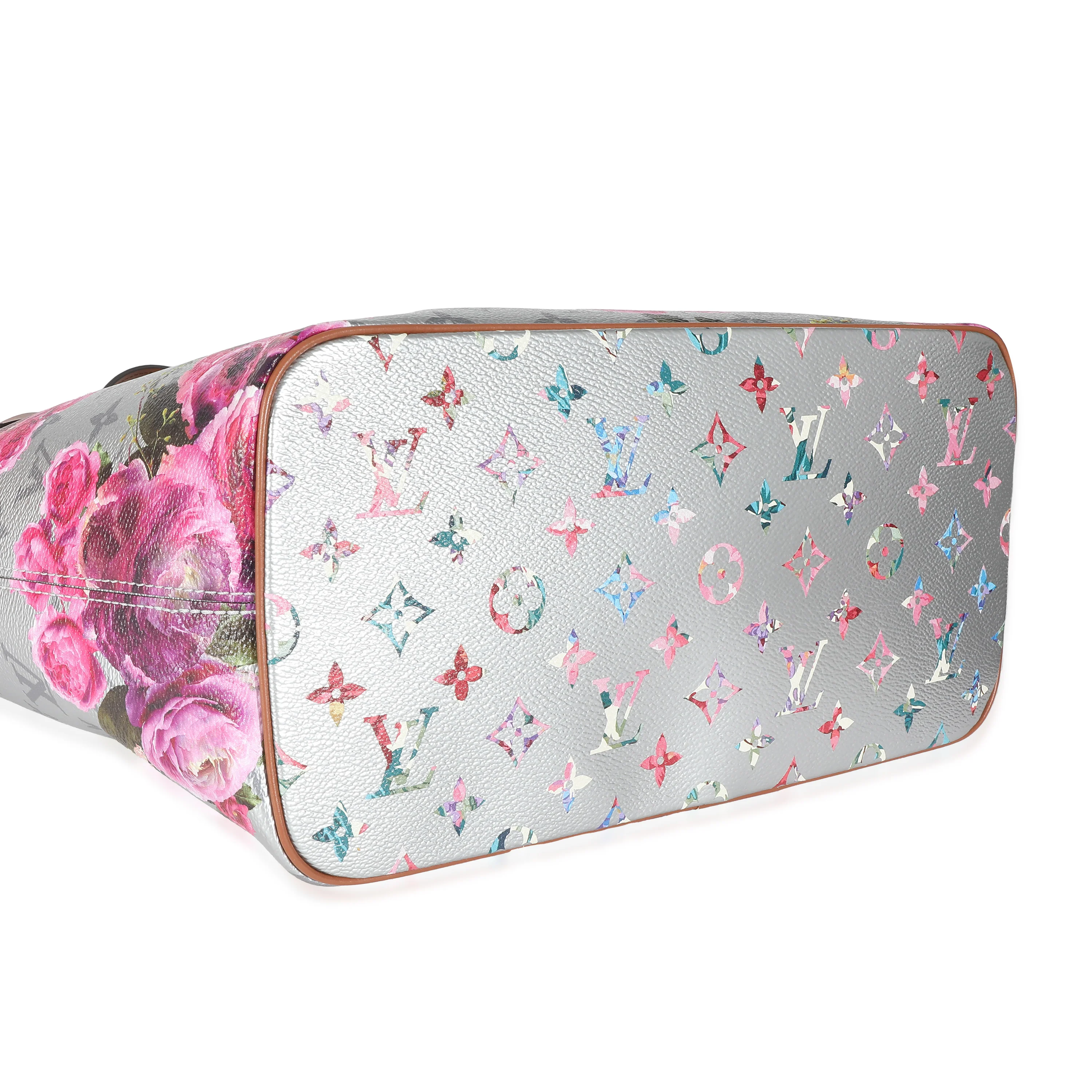 Louis Vuitton Silver Monogram Garden Canvas Neverfull MM - Image 4