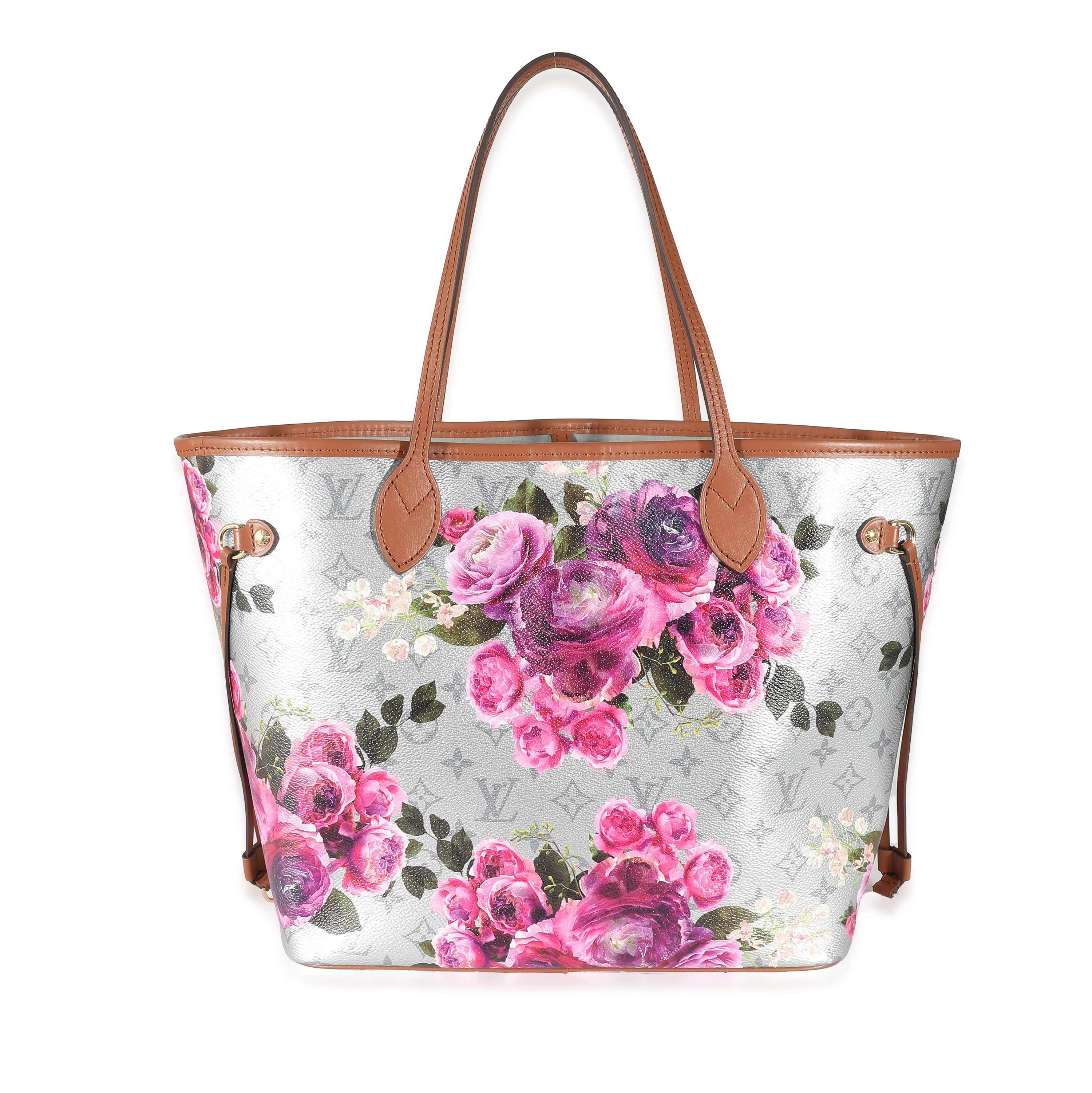 Louis Vuitton Silver Monogram Garden Canvas Neverfull MM - Image 5