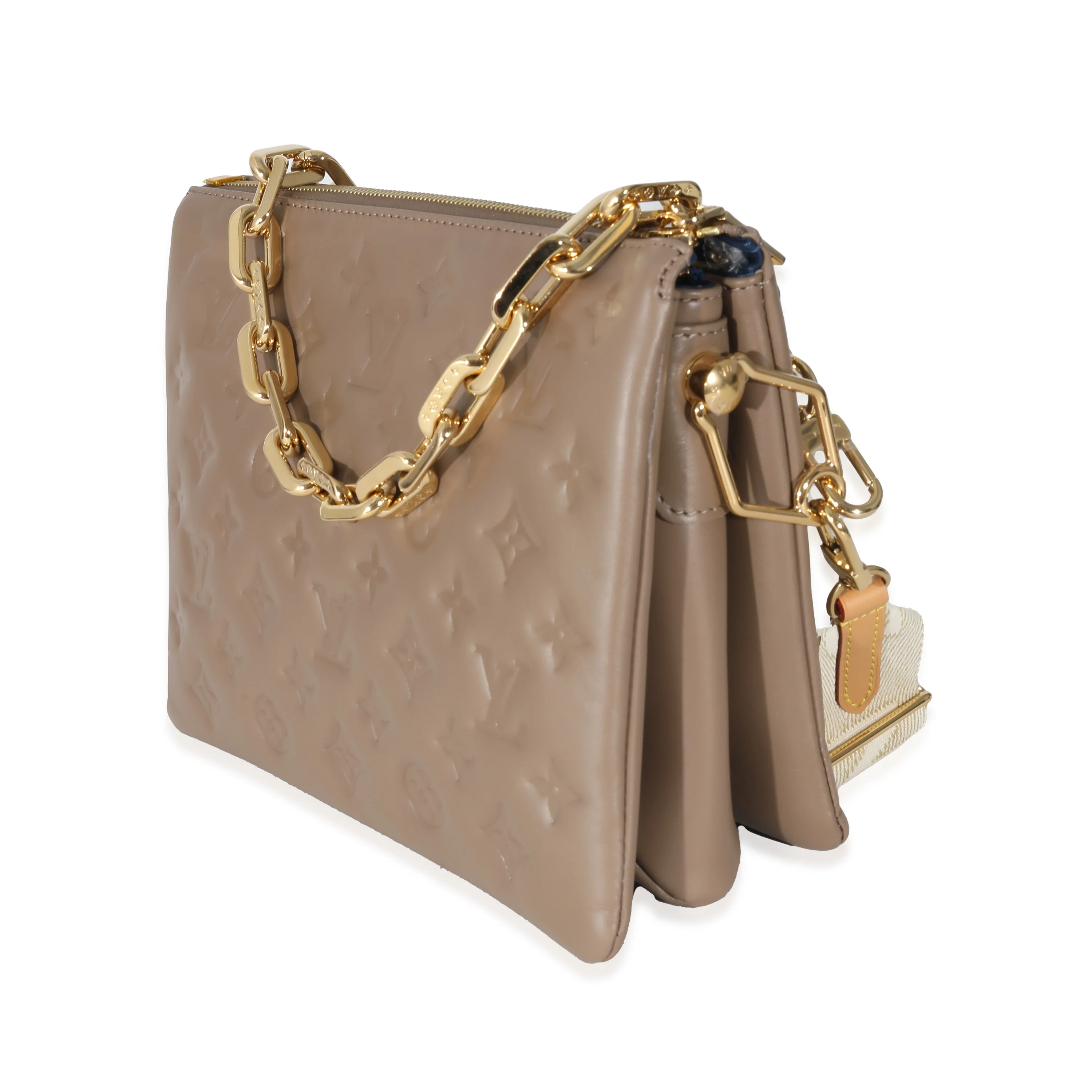 Louis Vuitton Taupe Monogram Embossed Lambskin Coussin PM - Image 2