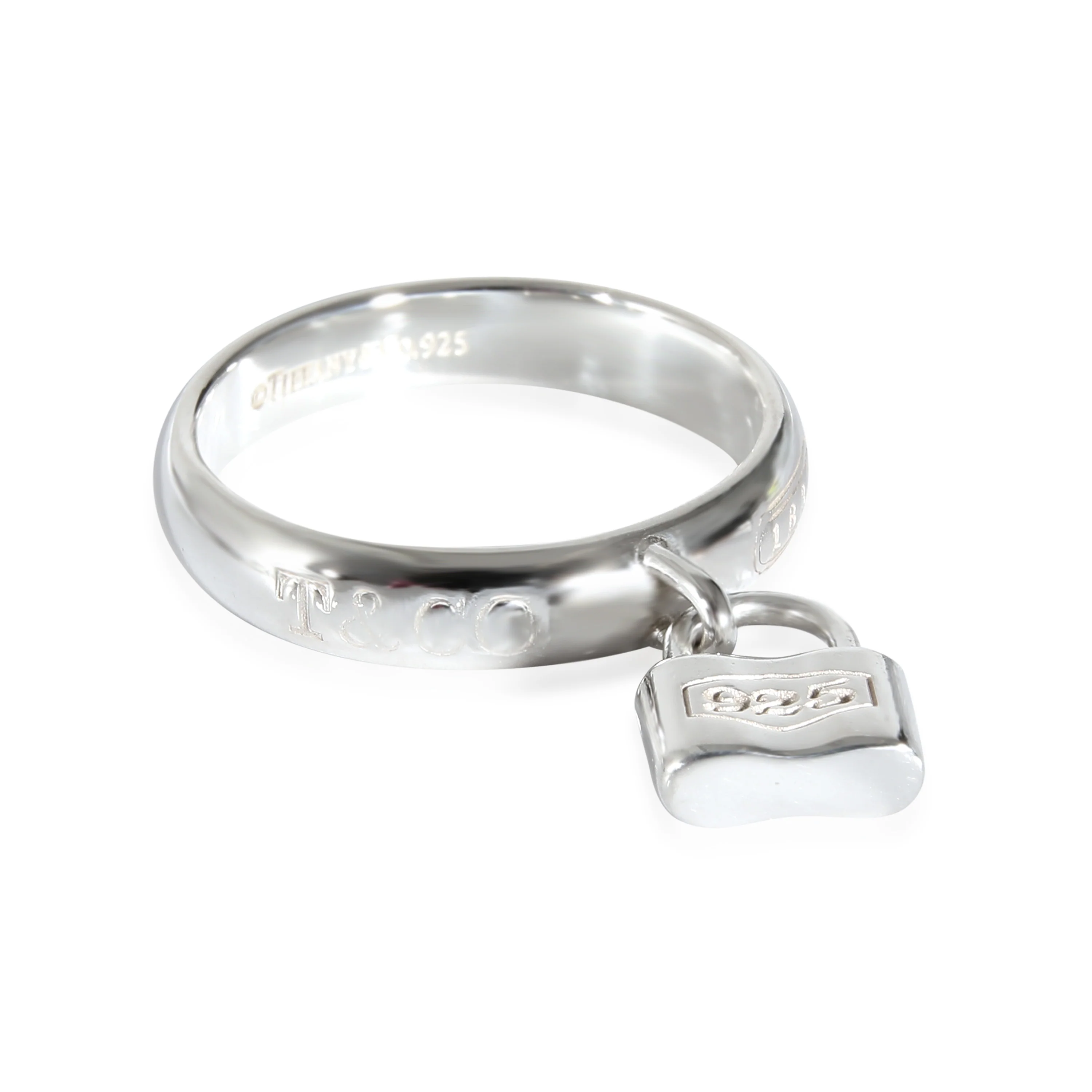 Tiffany & Co. 1837 Charm Lock Ring in Sterling Silver