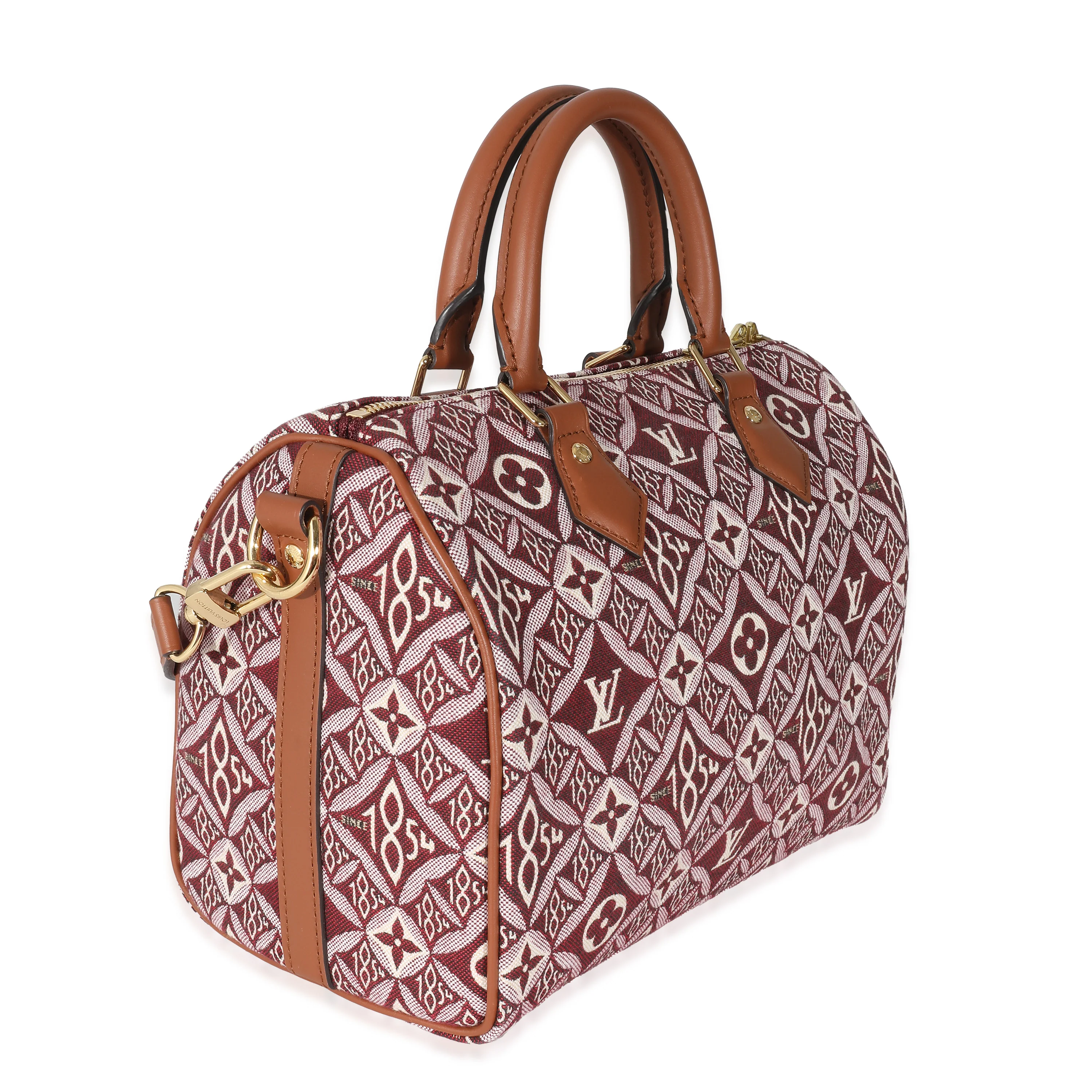 Louis Vuitton Bordeaux Jacquard Monogram Since 1854 Speedy Bandoulière 25 - Image 3
