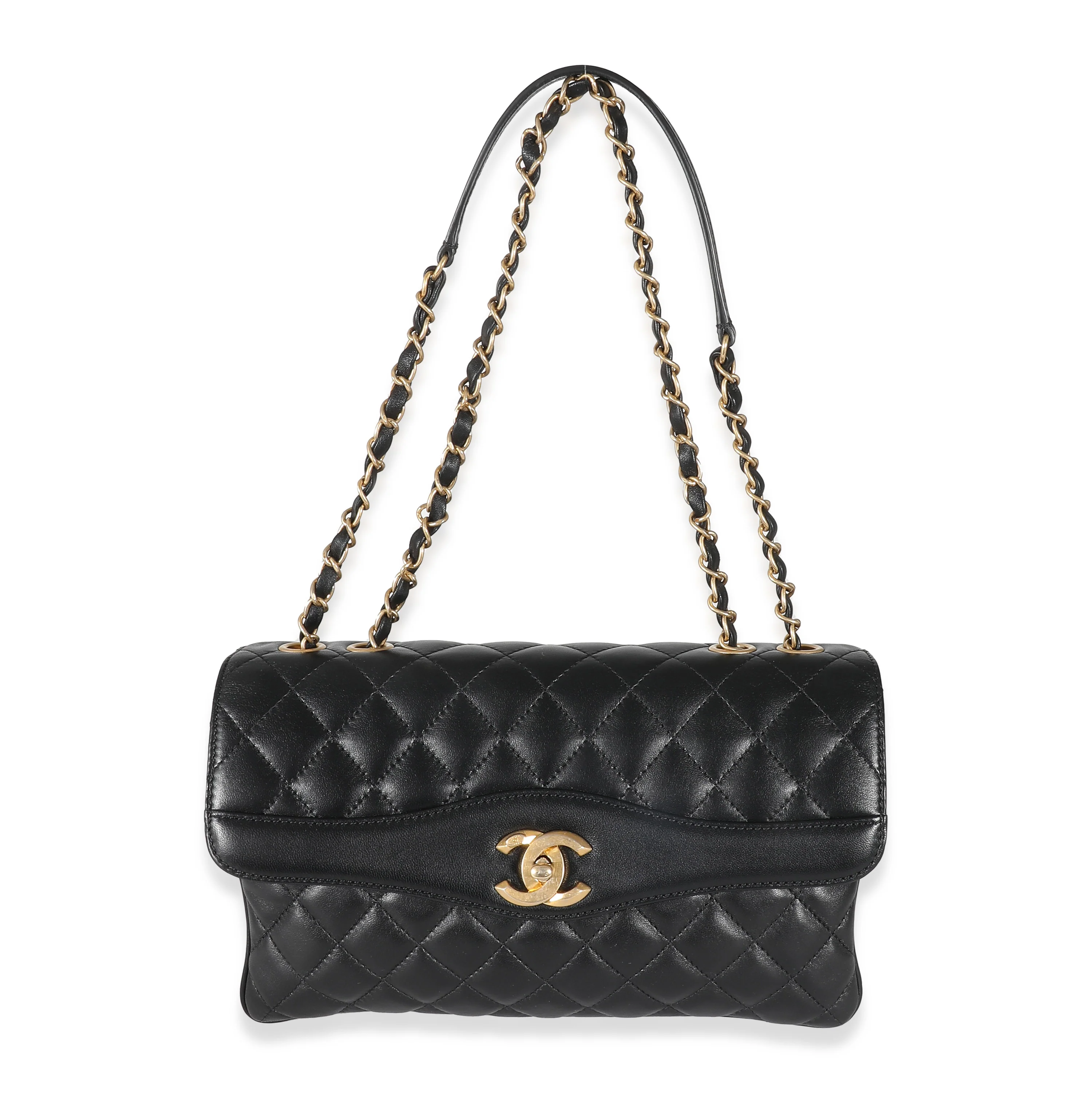 Chanel Black Quilted Lambskin Lard Coco Vintage Flap - Image 8