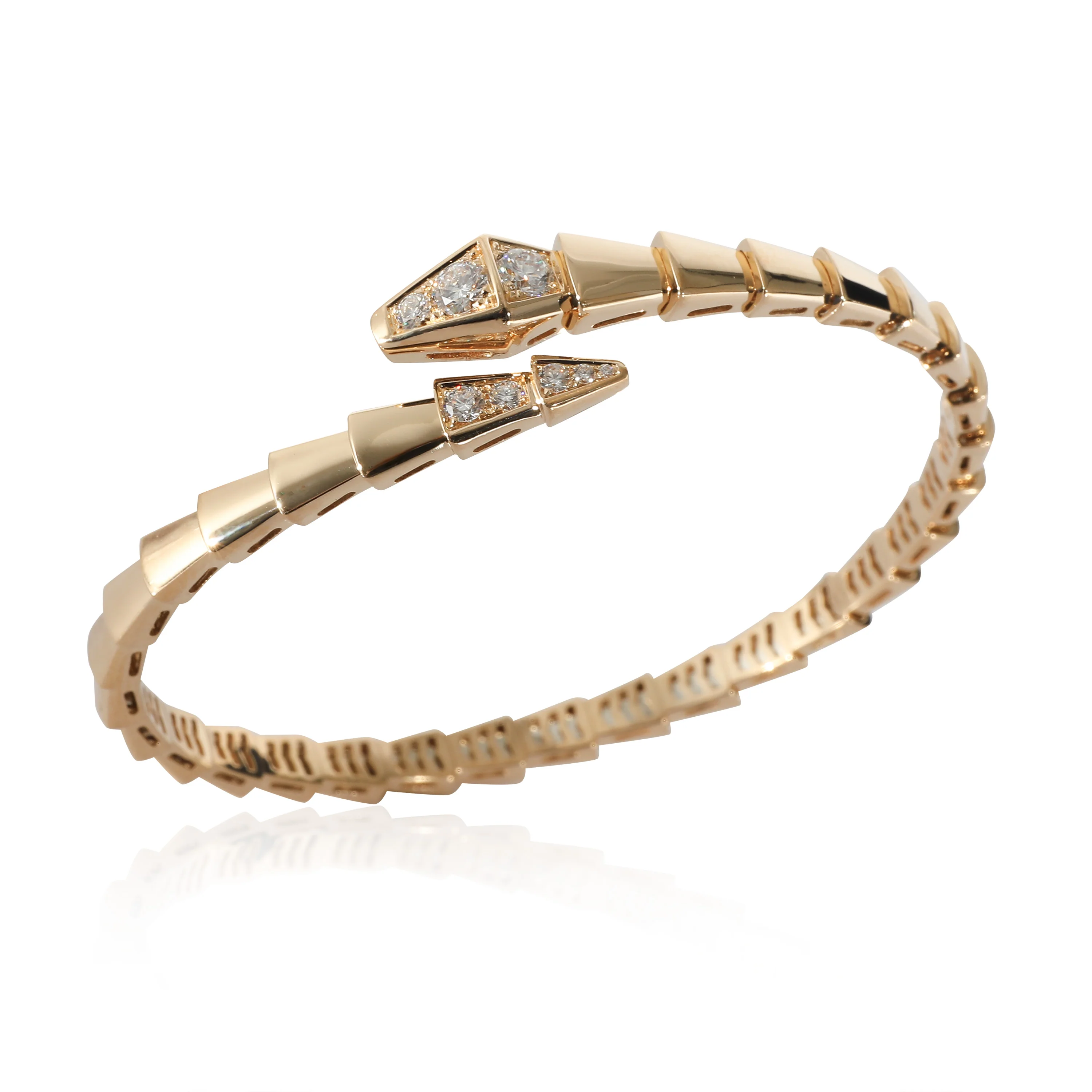 BVLGARI Serpenti Diamond Bracelet in 18K Yellow Gold 0.47 CTW - Image 2