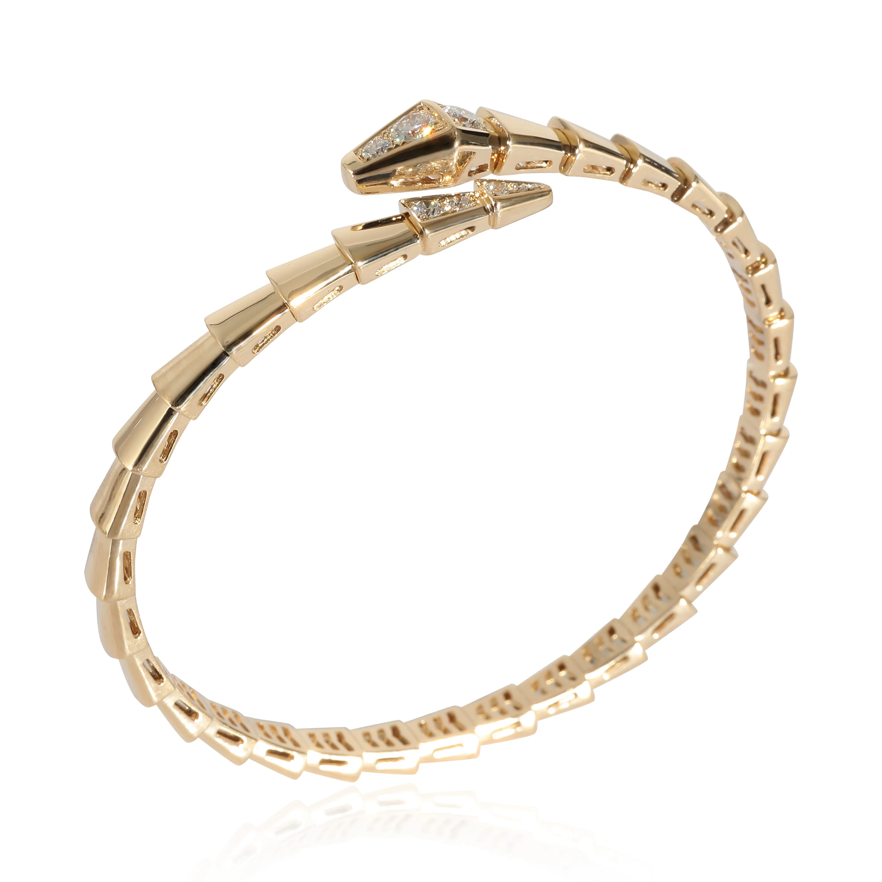BVLGARI Serpenti Diamond Bracelet in 18K Yellow Gold 0.47 CTW - Image 5
