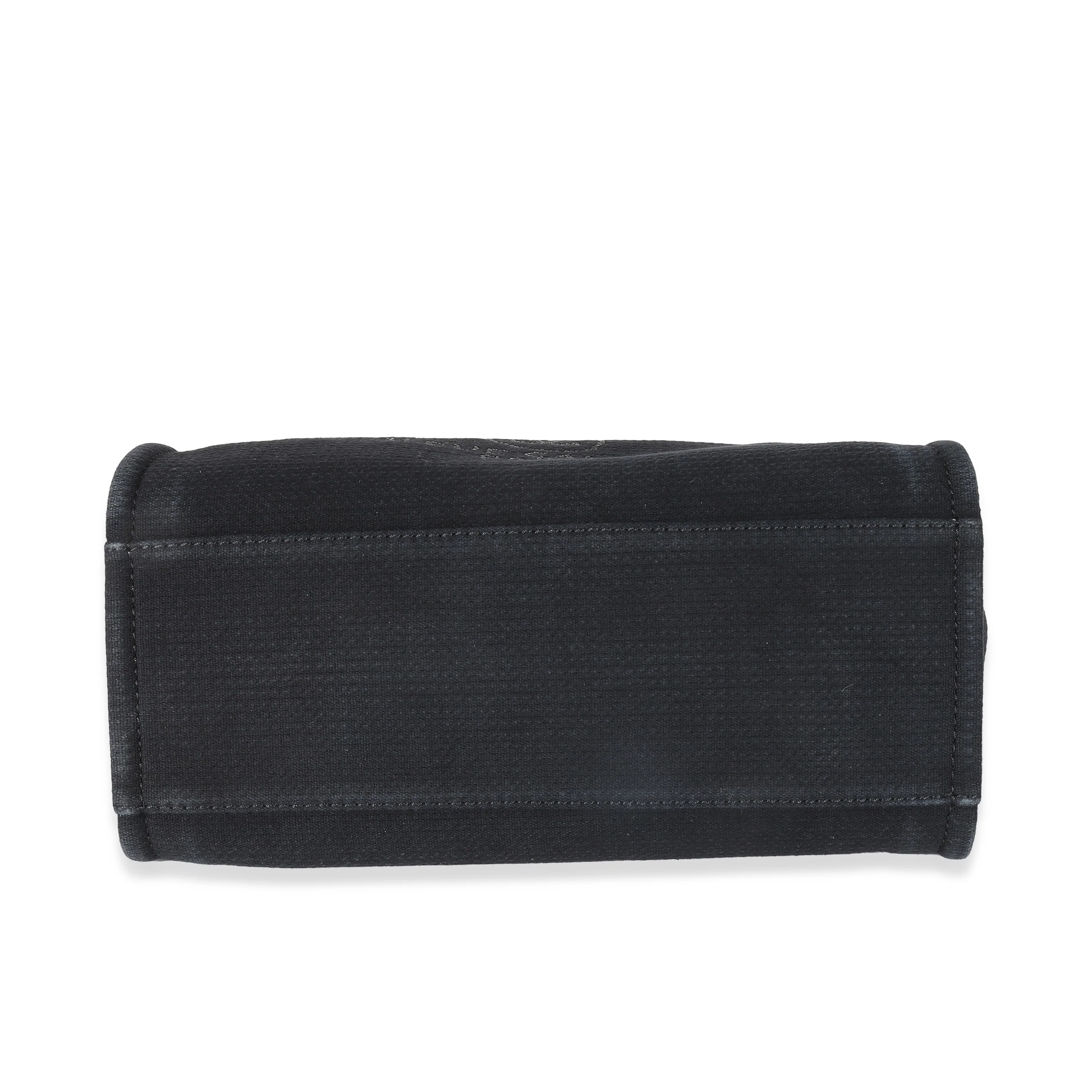 Chanel Black Canvas Small Deauville Tote - Image 4