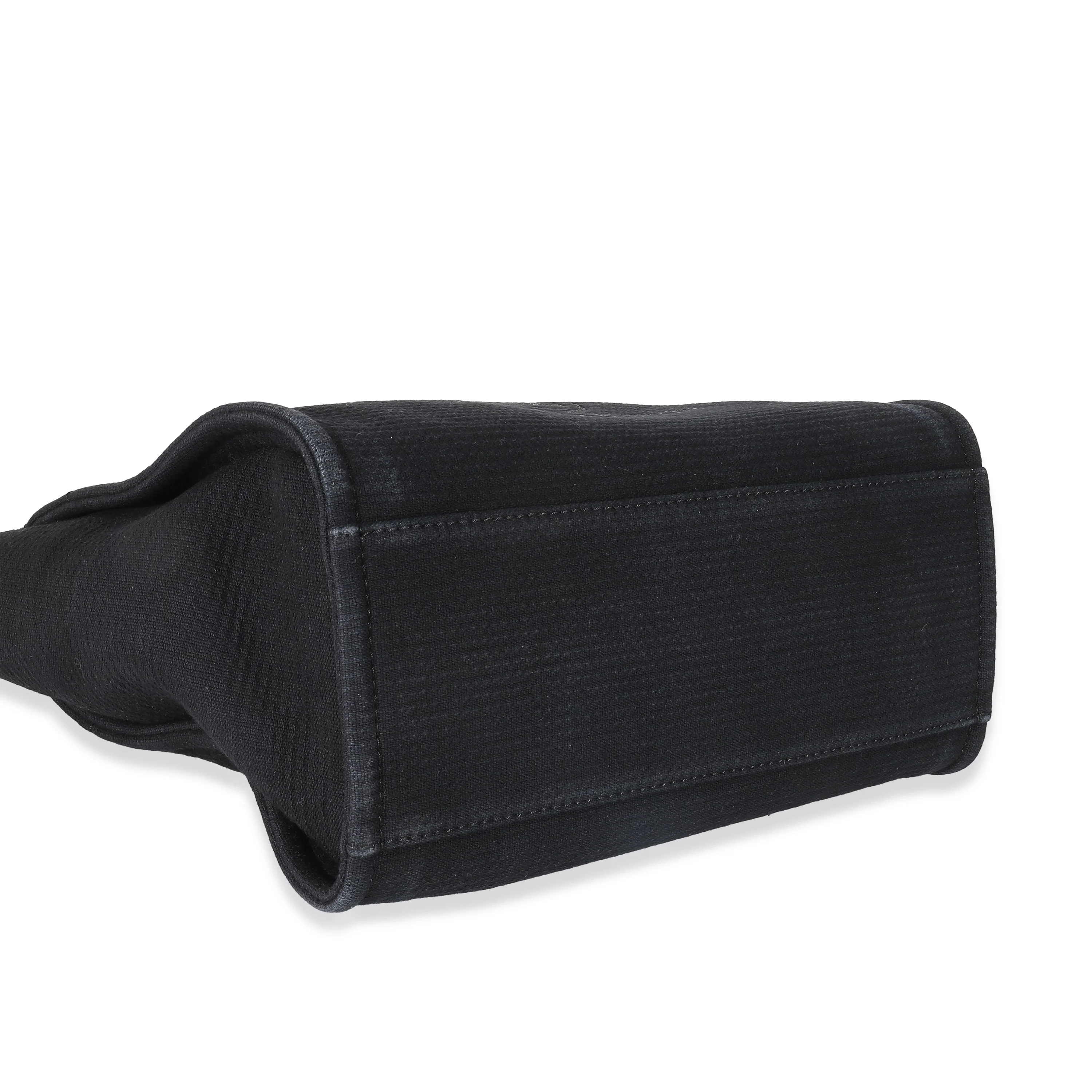 Chanel Black Canvas Small Deauville Tote - Image 5