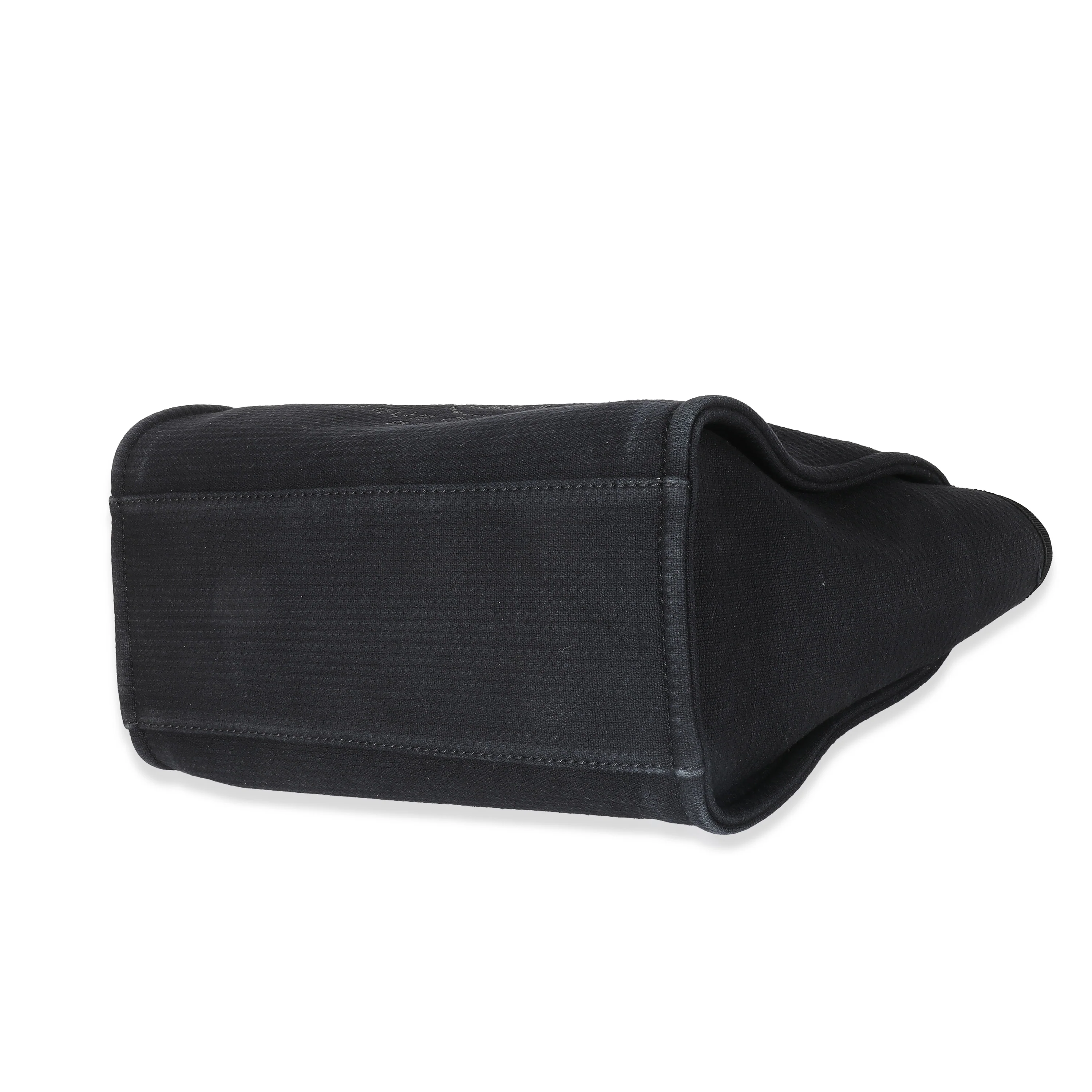 Chanel Black Canvas Small Deauville Tote - Image 6