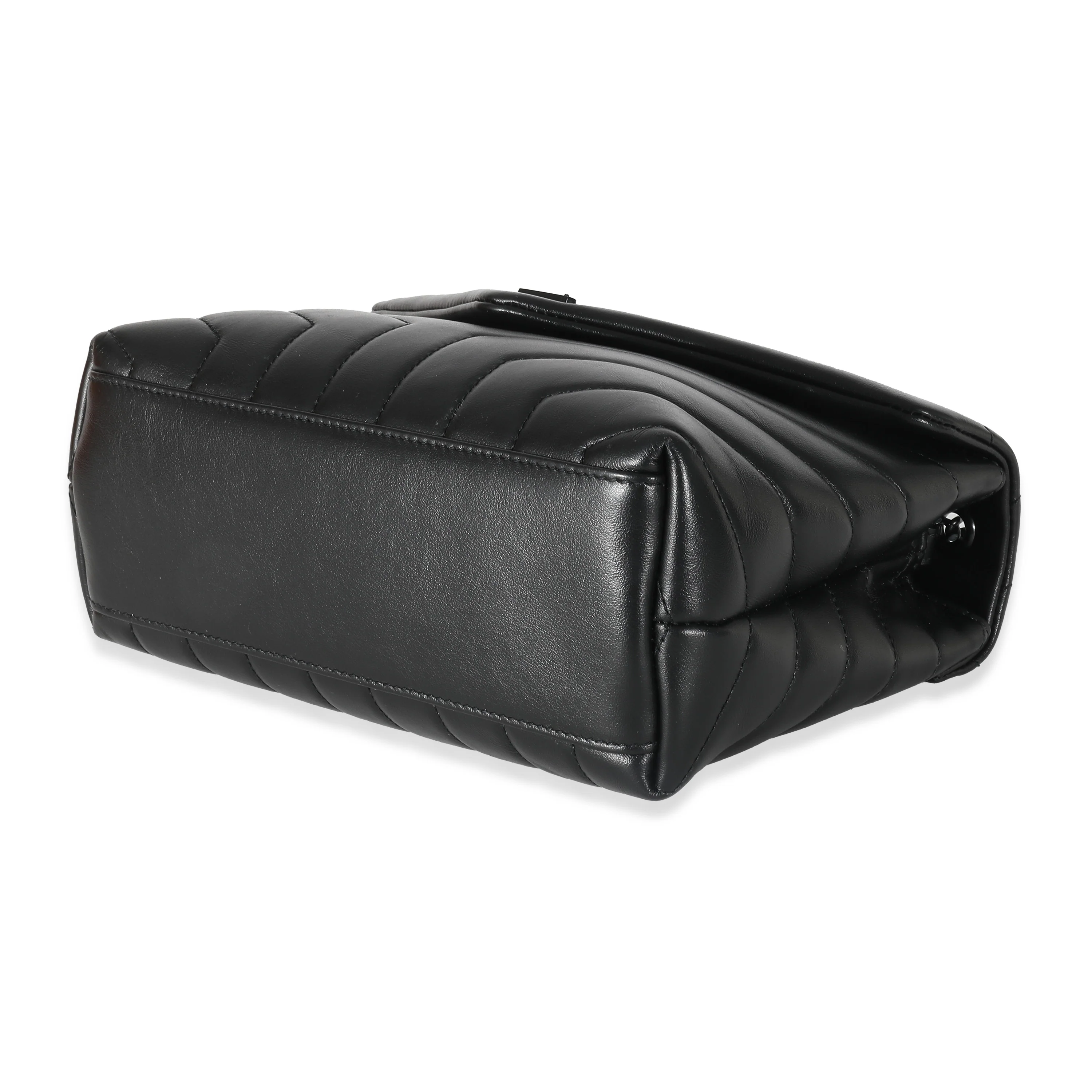 Saint Laurent Black Calfskin Y Quilted Monogram Small Loulou - Image 3