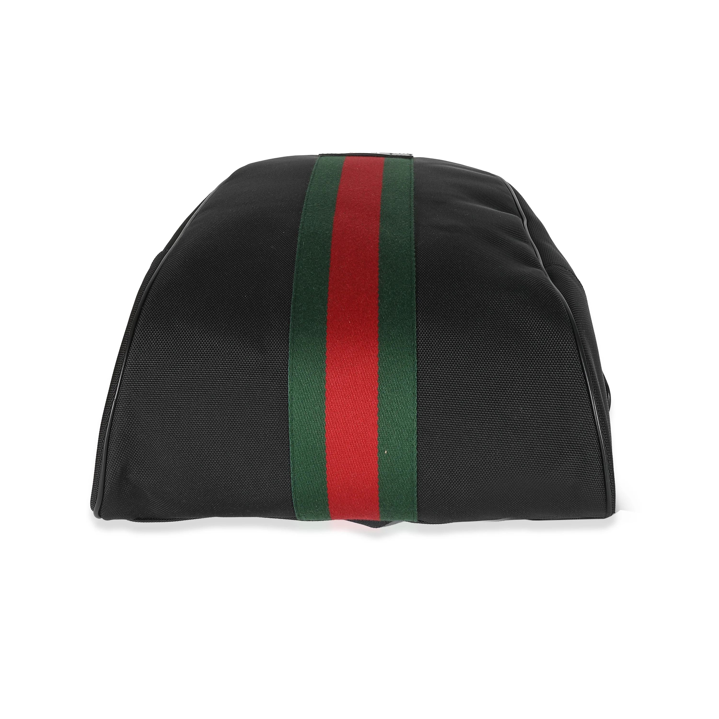 Gucci Black Canvas Web Stripe Backpack - Image 7