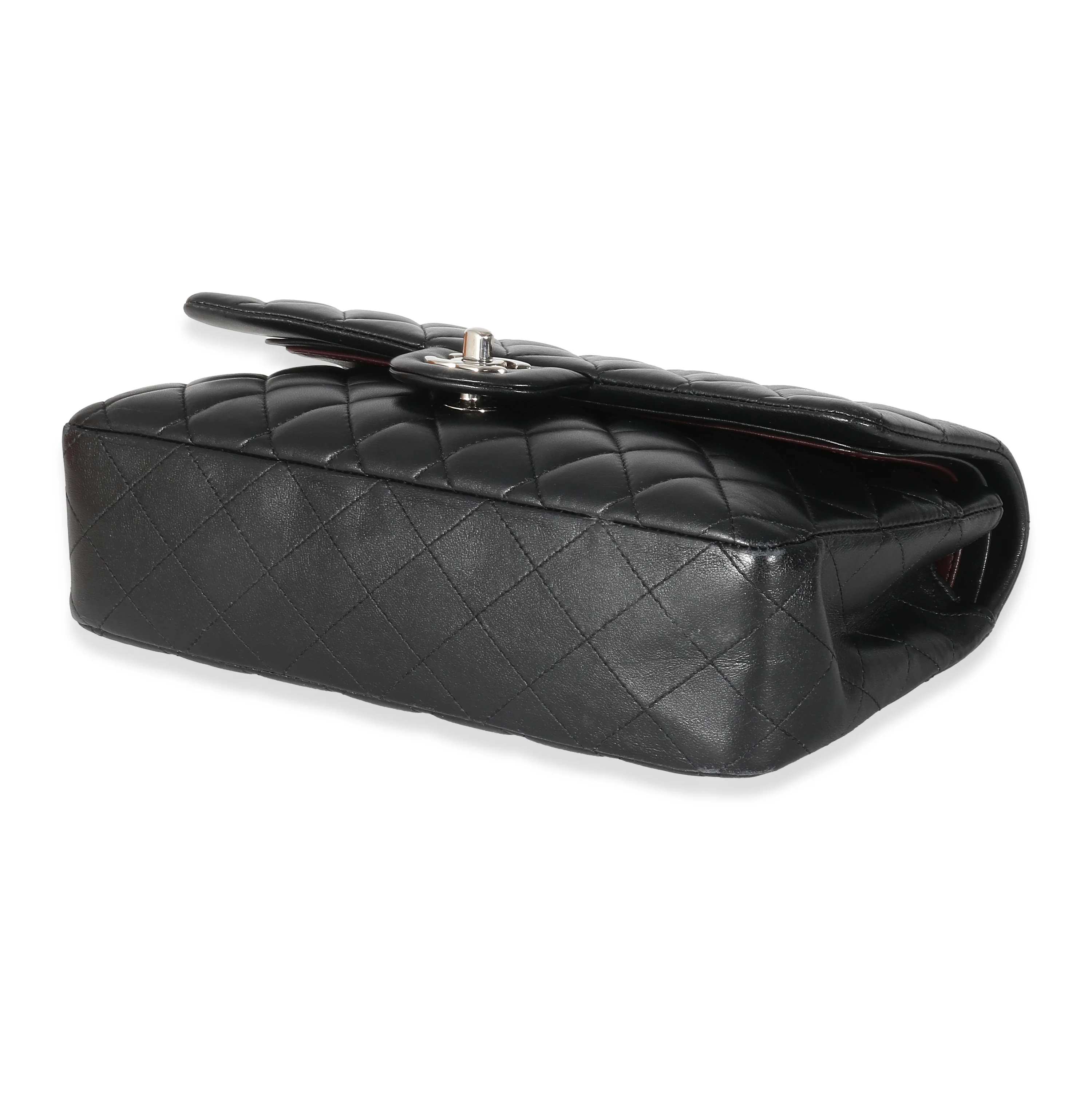 Chanel Black Quilted Lambskin Medium Classic Double Flap Bag - Image 6