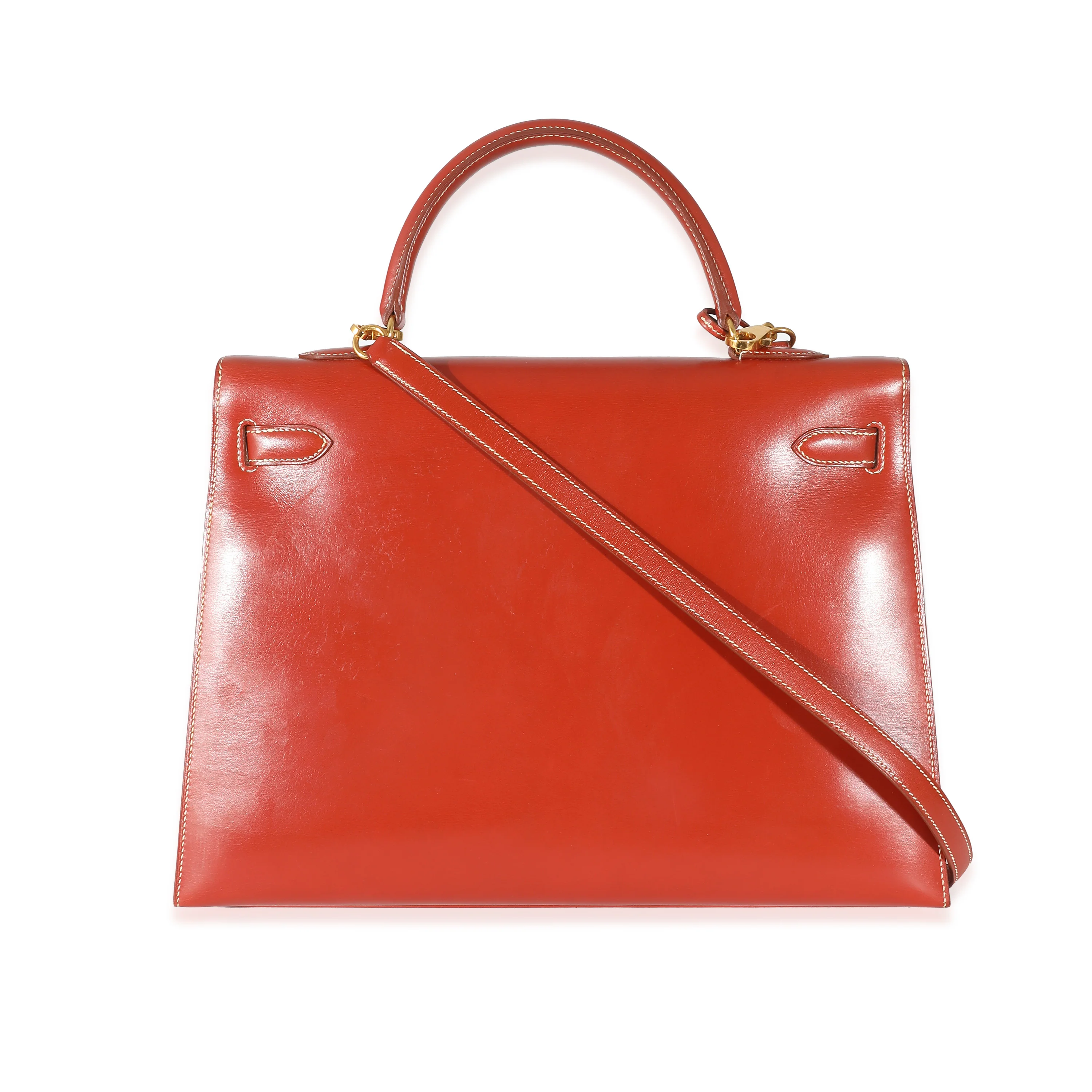 Hermès Brique Box Sellier Kelly 35 GHW - Image 3