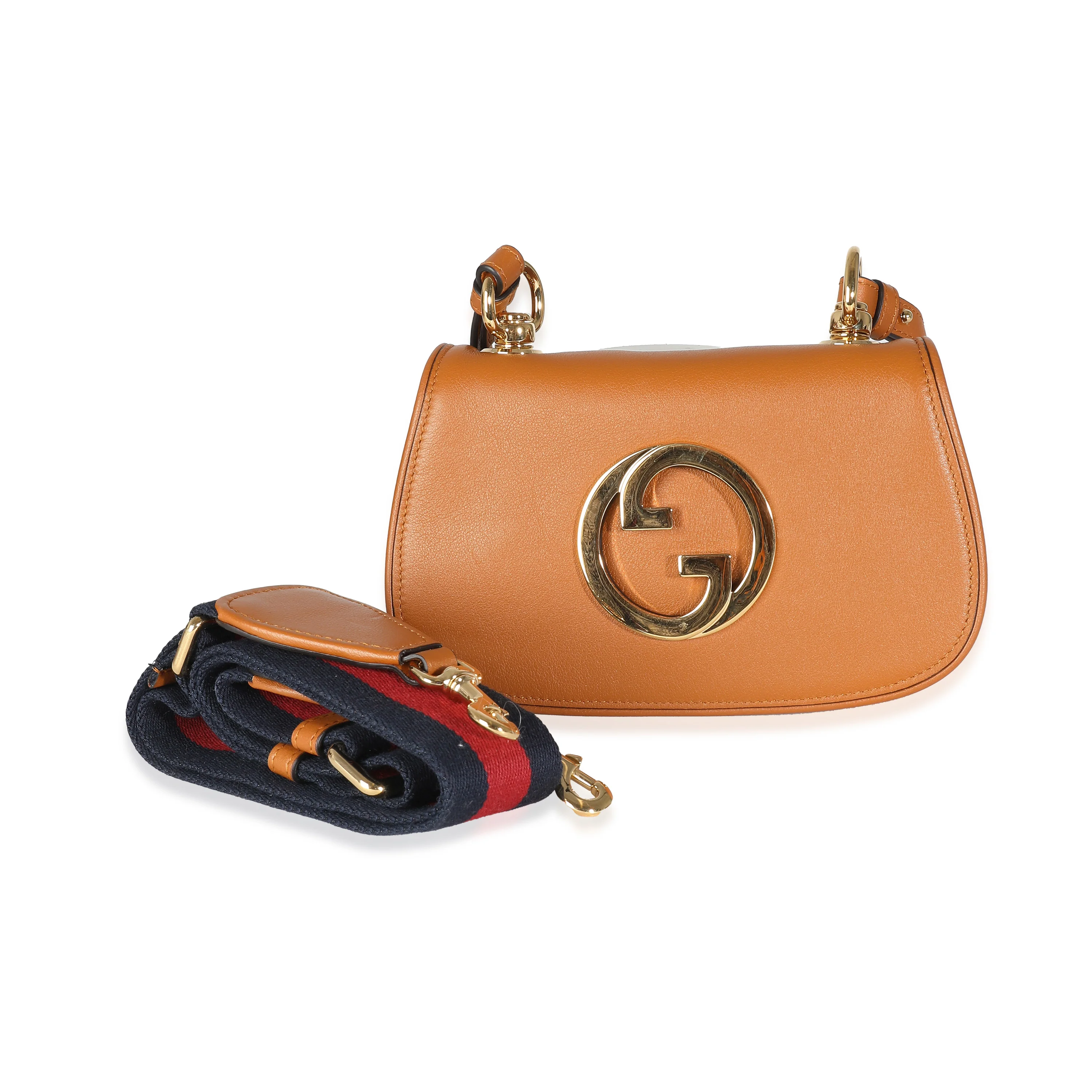 Brown Calfskin Web Mini Blondie Bag - Image 2
