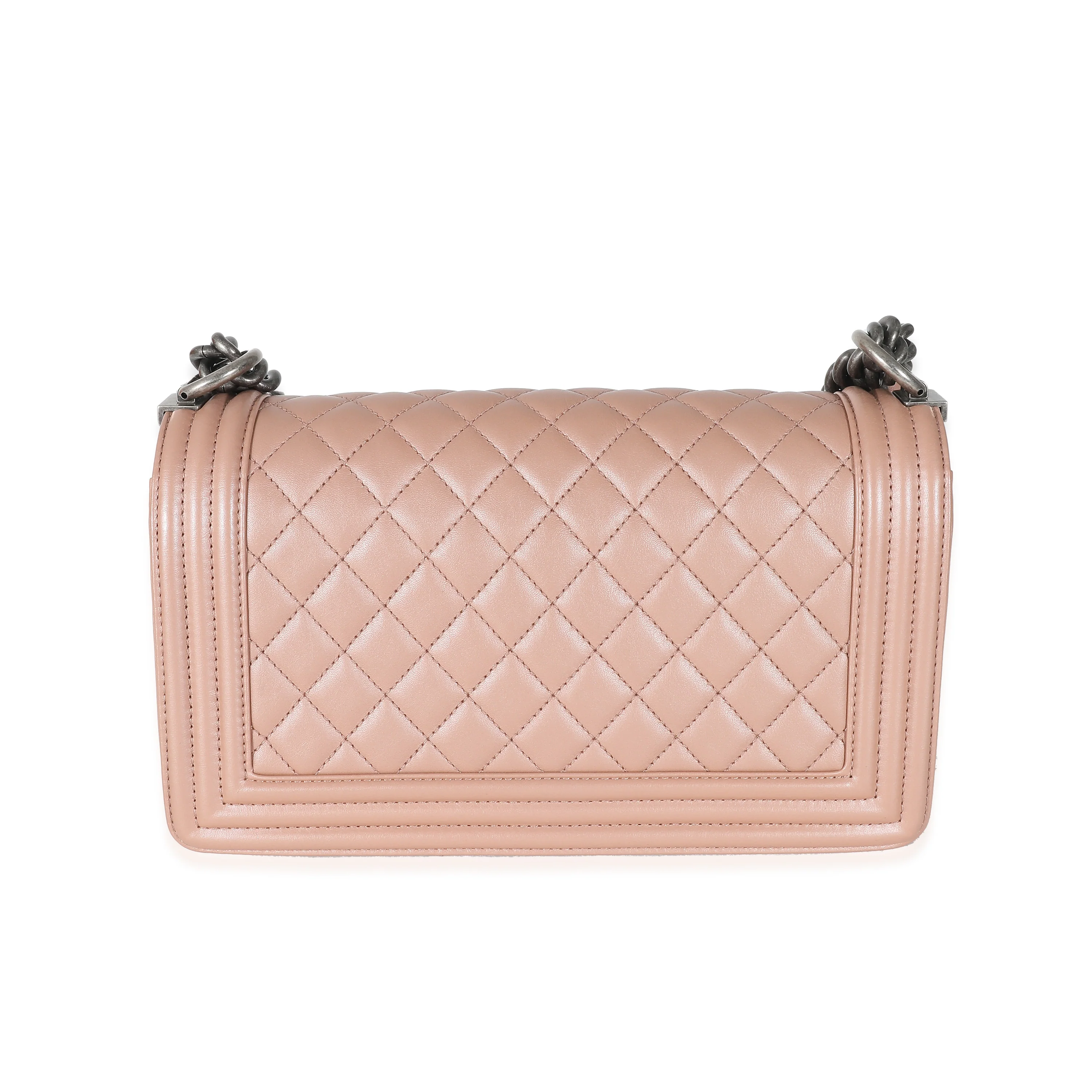 Chanel Pink Iridescent Calfskin Medium Boy Bag - Image 5