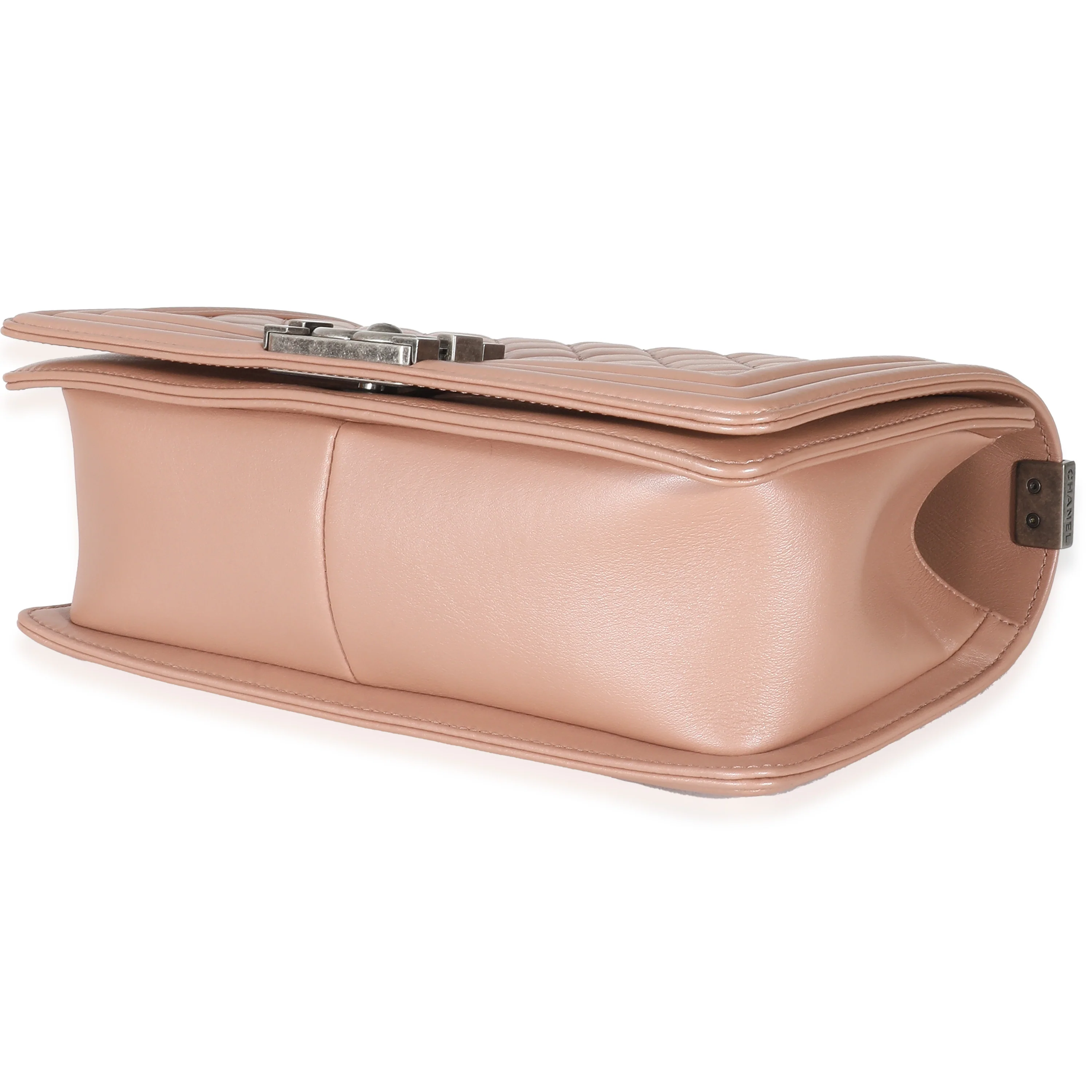 Chanel Pink Iridescent Calfskin Medium Boy Bag - Image 6