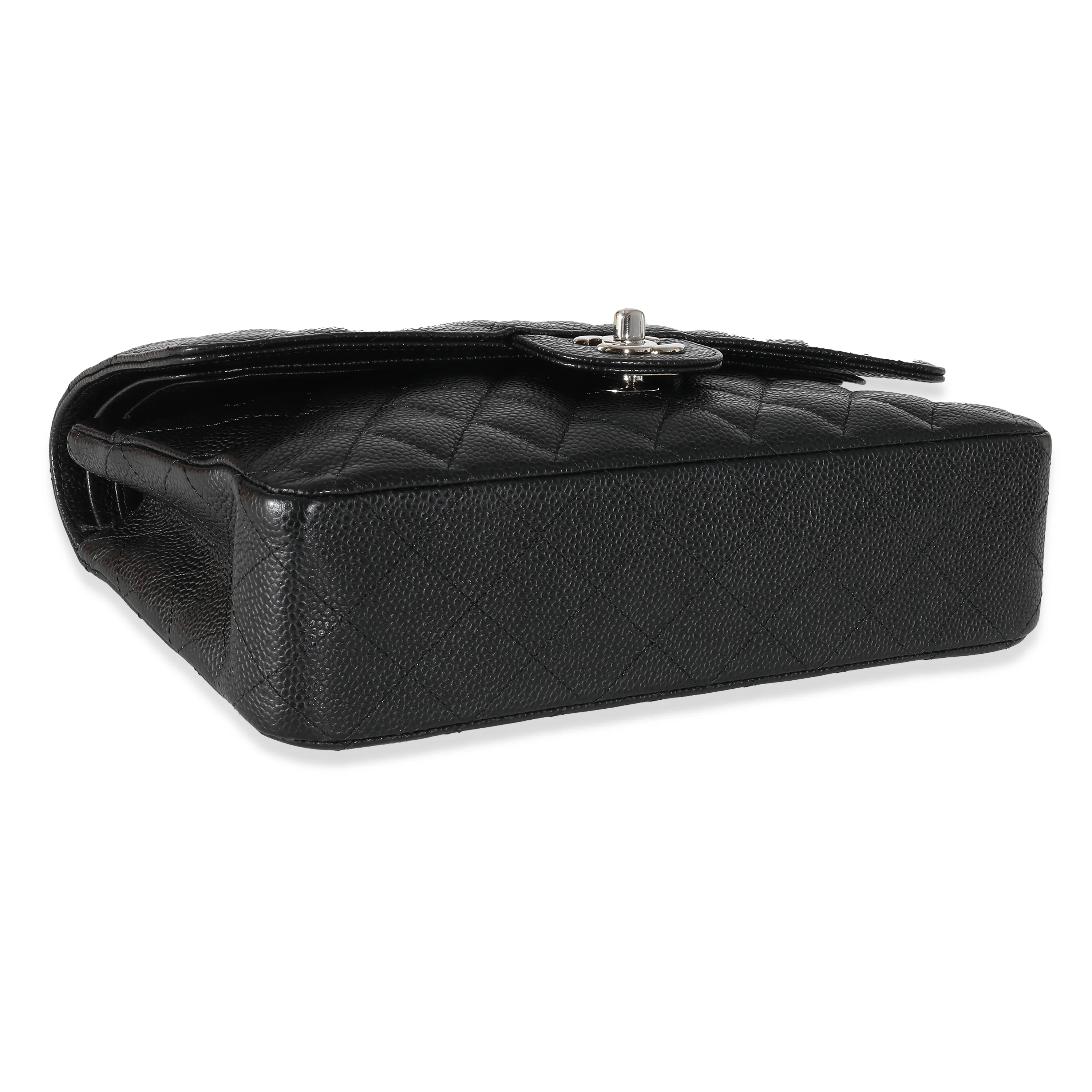 Chanel Black Quilted Caviar Medium Classic Double Flap Bag - Image 4