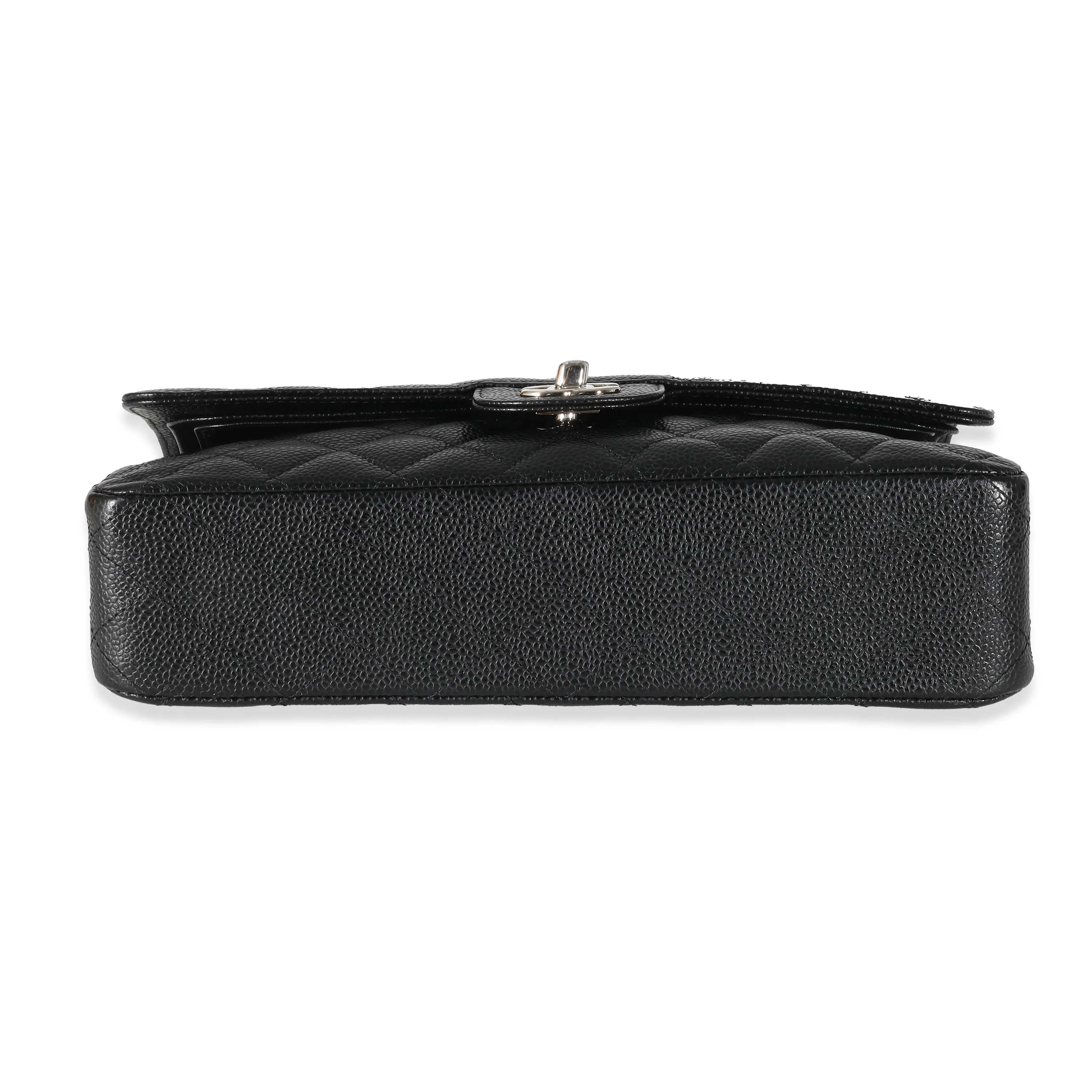 Chanel Black Quilted Caviar Medium Classic Double Flap Bag - Image 7