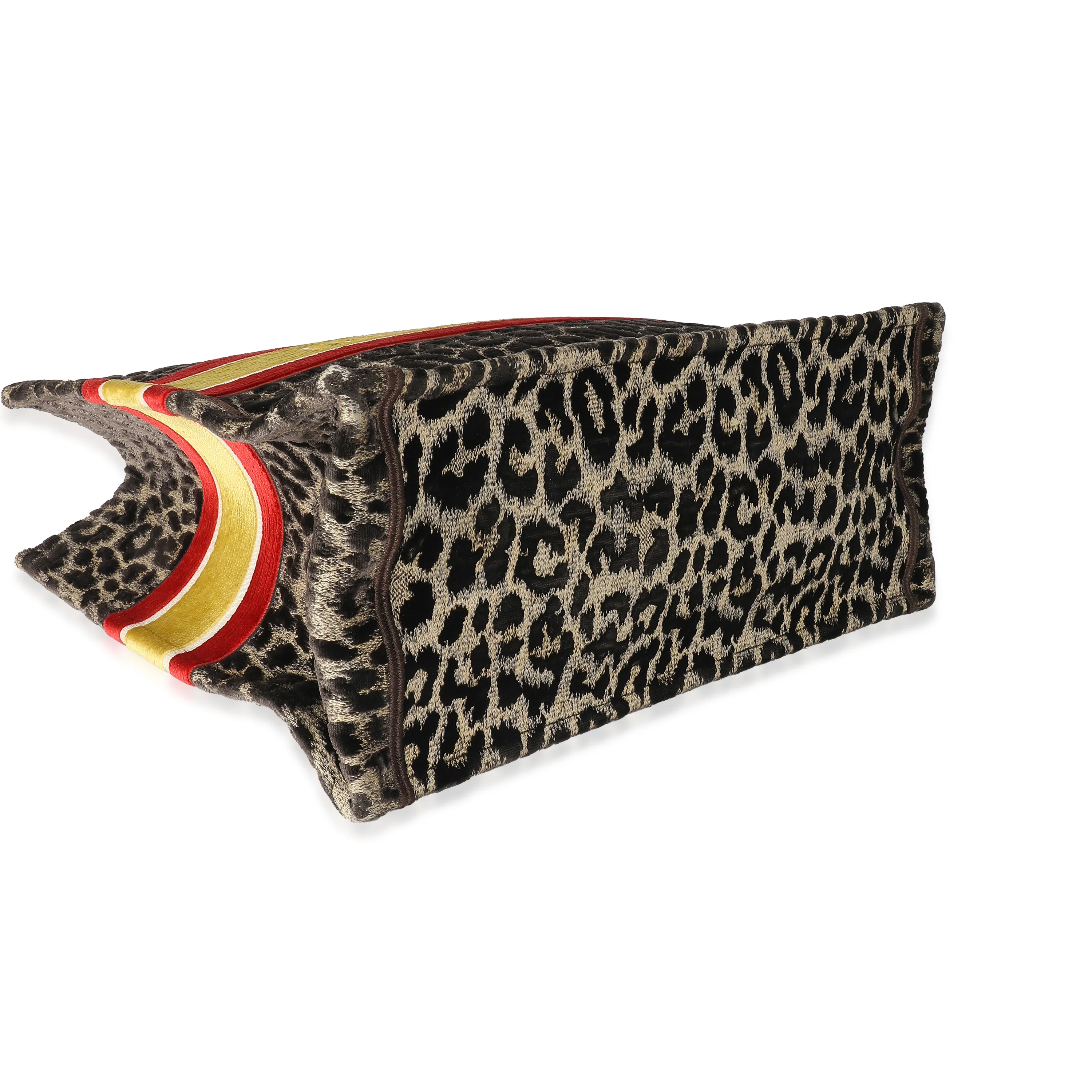 Brown Velvet Mizza Leopard Large Book Tote - Image 7
