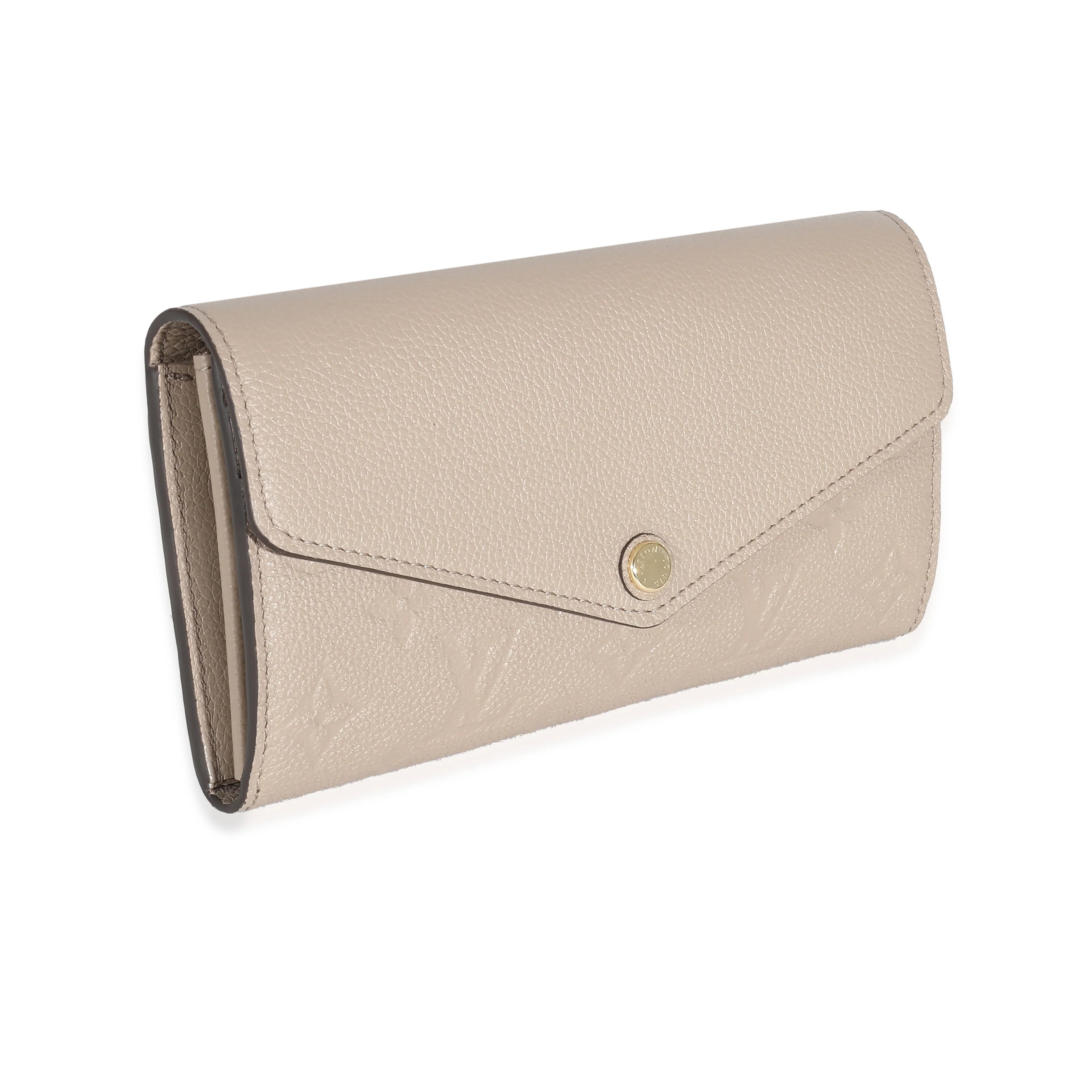 Louis Vuitton Tourterelle Monogram Empreinte Sarah Wallet - Image 7