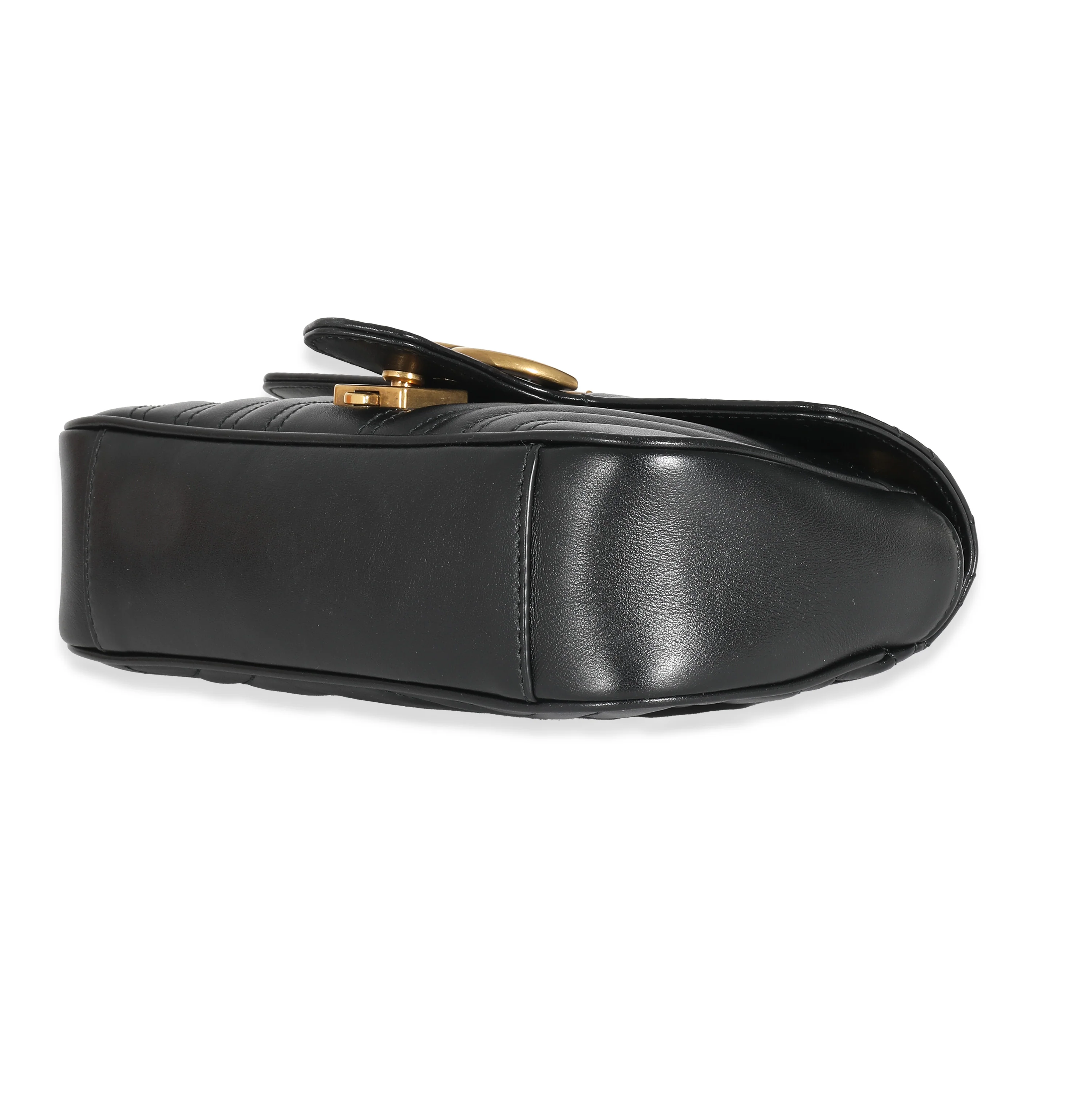 Gucci Black Matelassé Leather Mini GG Marmont Bag - Image 5
