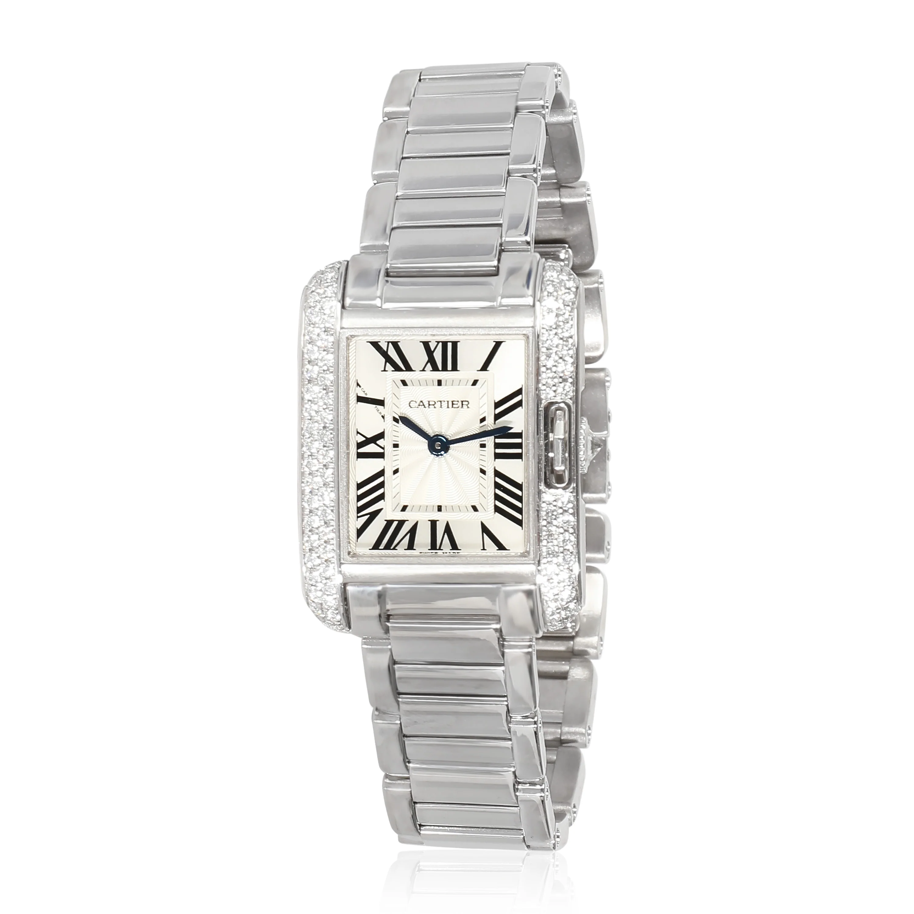 Tank Anglaise de Cartier WT100008 Womens Watch in White Gold