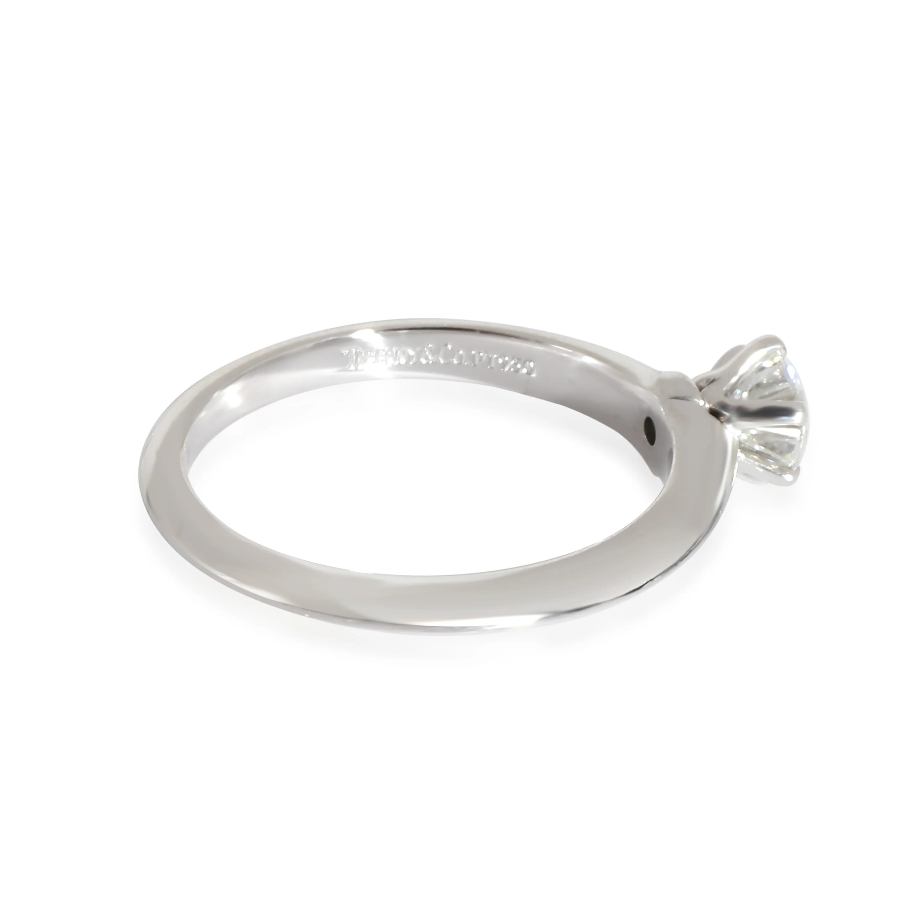 Solitaire Diamond Engagement Ring in Platinum H VS2 0.45 CTW - Image 2