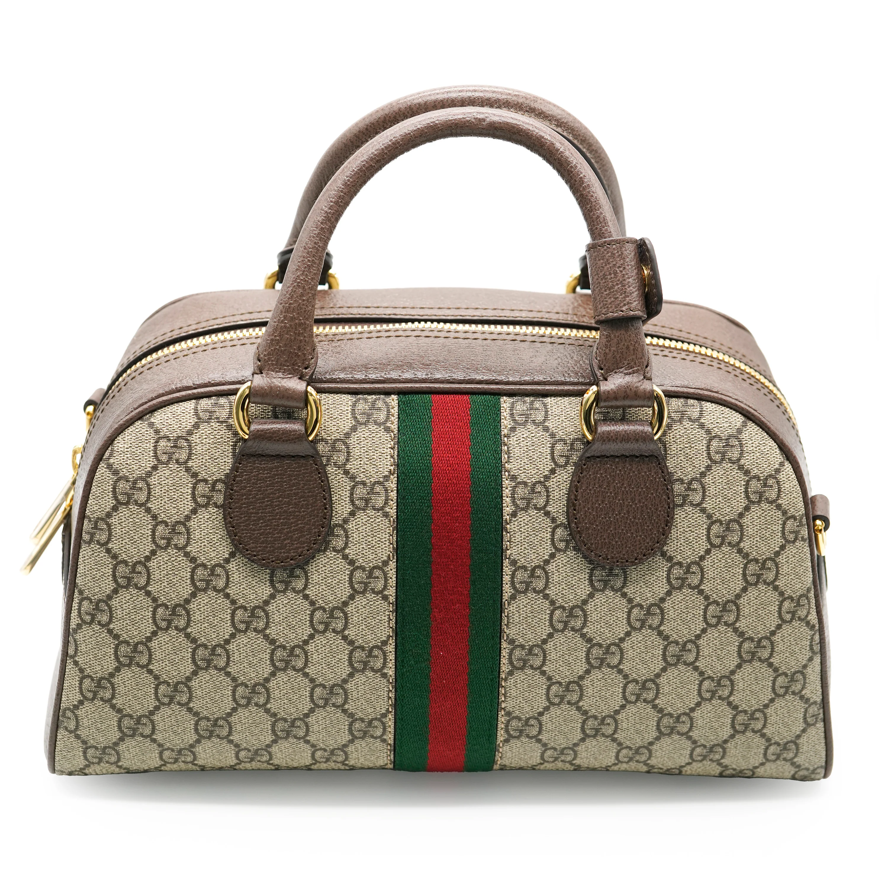 Gucci Beige GG Canvas Savoy Medium Bowling Bag - Image 3