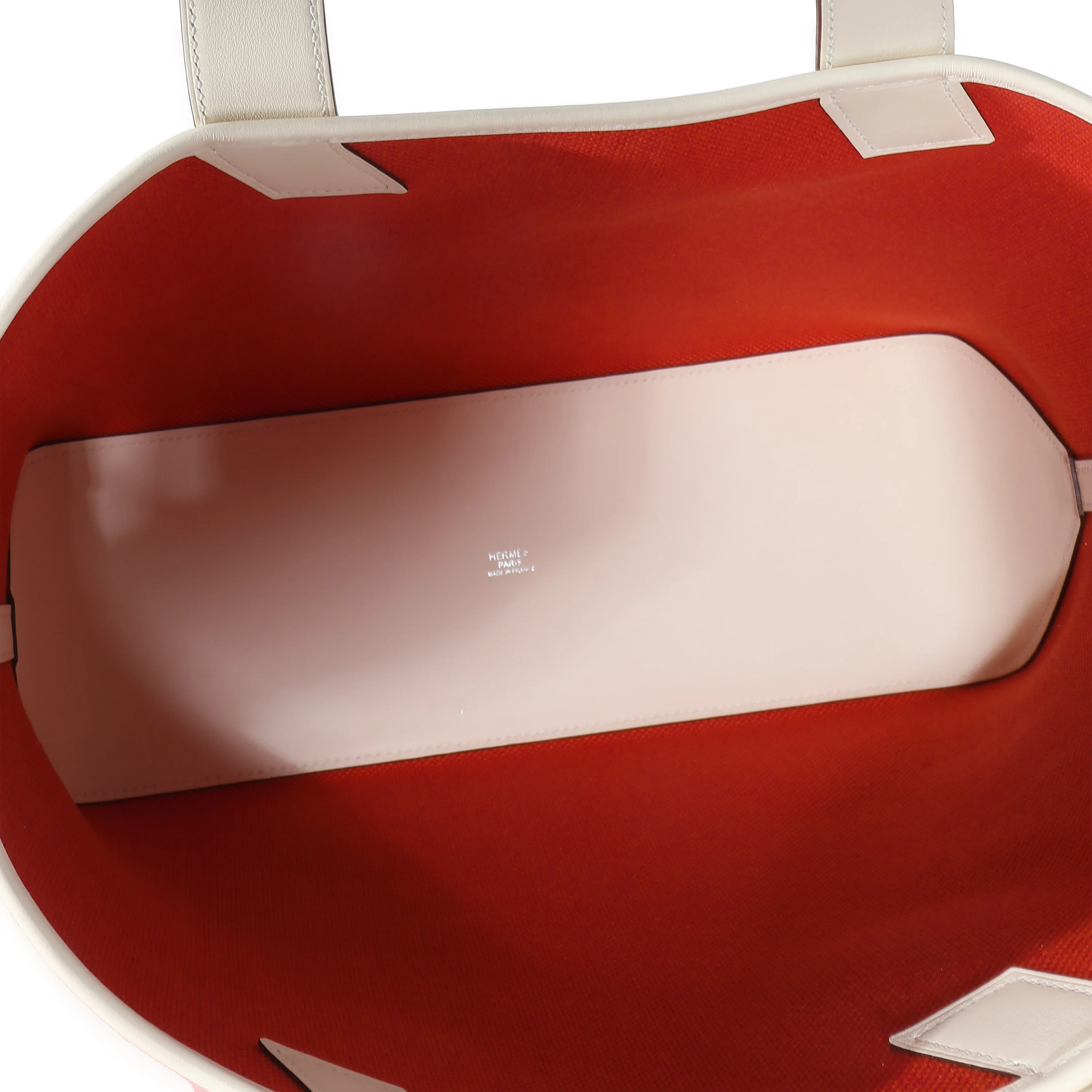 Hermès Nata Swift Feu Framboise Cabas H en Biais 40 - Image 8