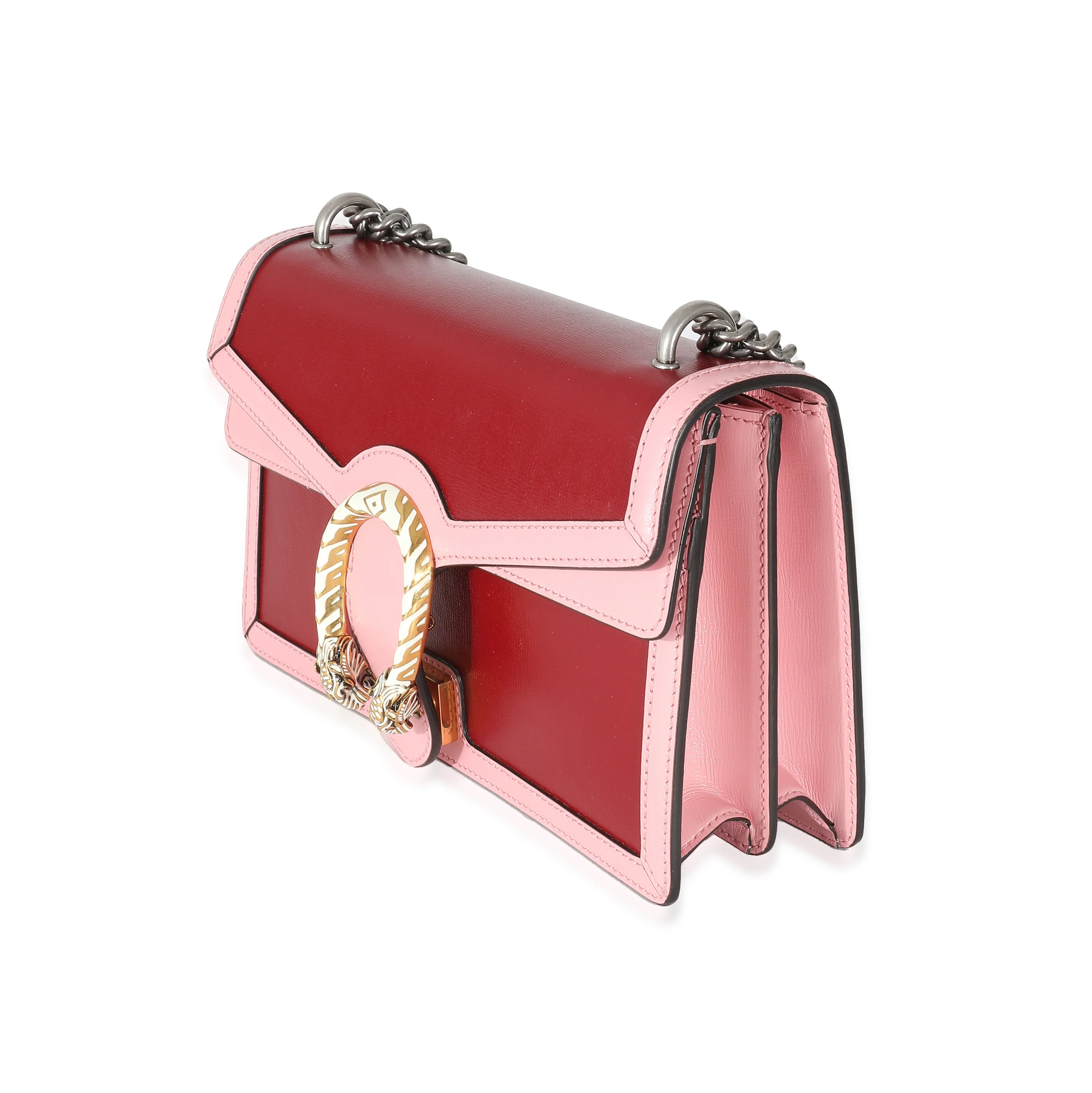 Red Pink Azalea Calfskin Enamel Small Dionysus - Image 2