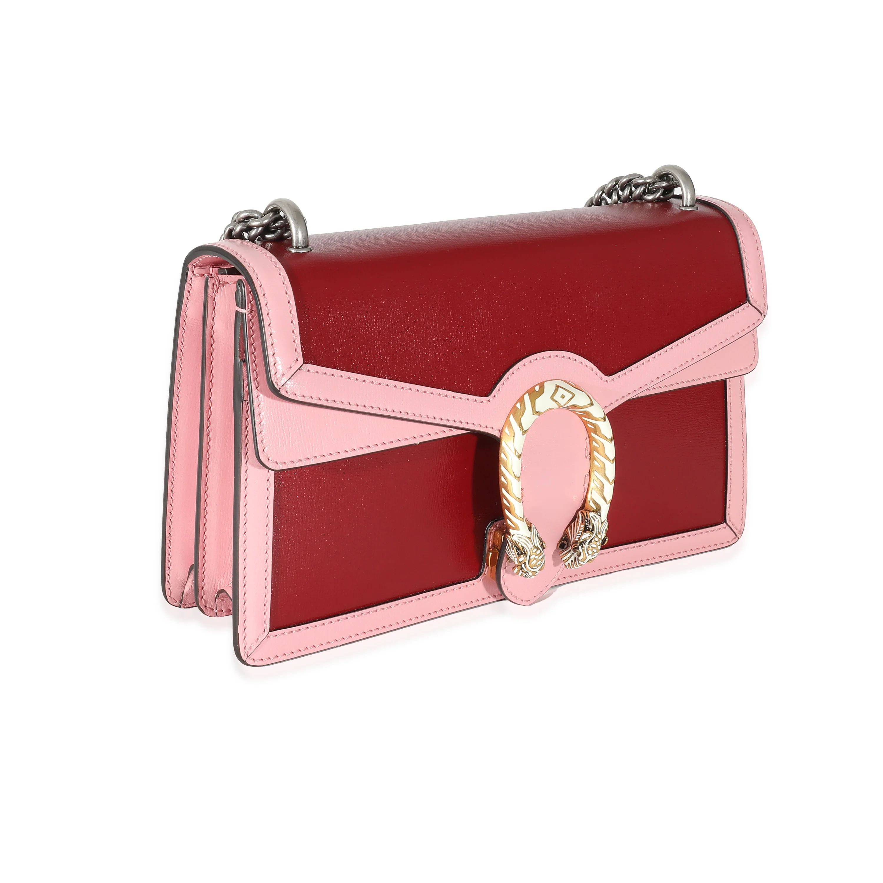 Red Pink Azalea Calfskin Enamel Small Dionysus - Image 3