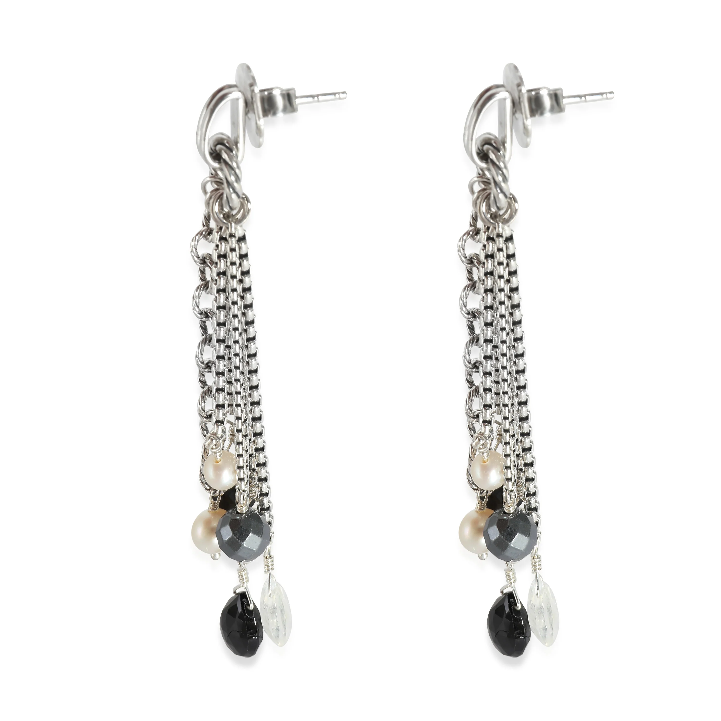 David Yurman Tassel Drop Multi-Gemstone Earrings in Sterling Silver - Image 2