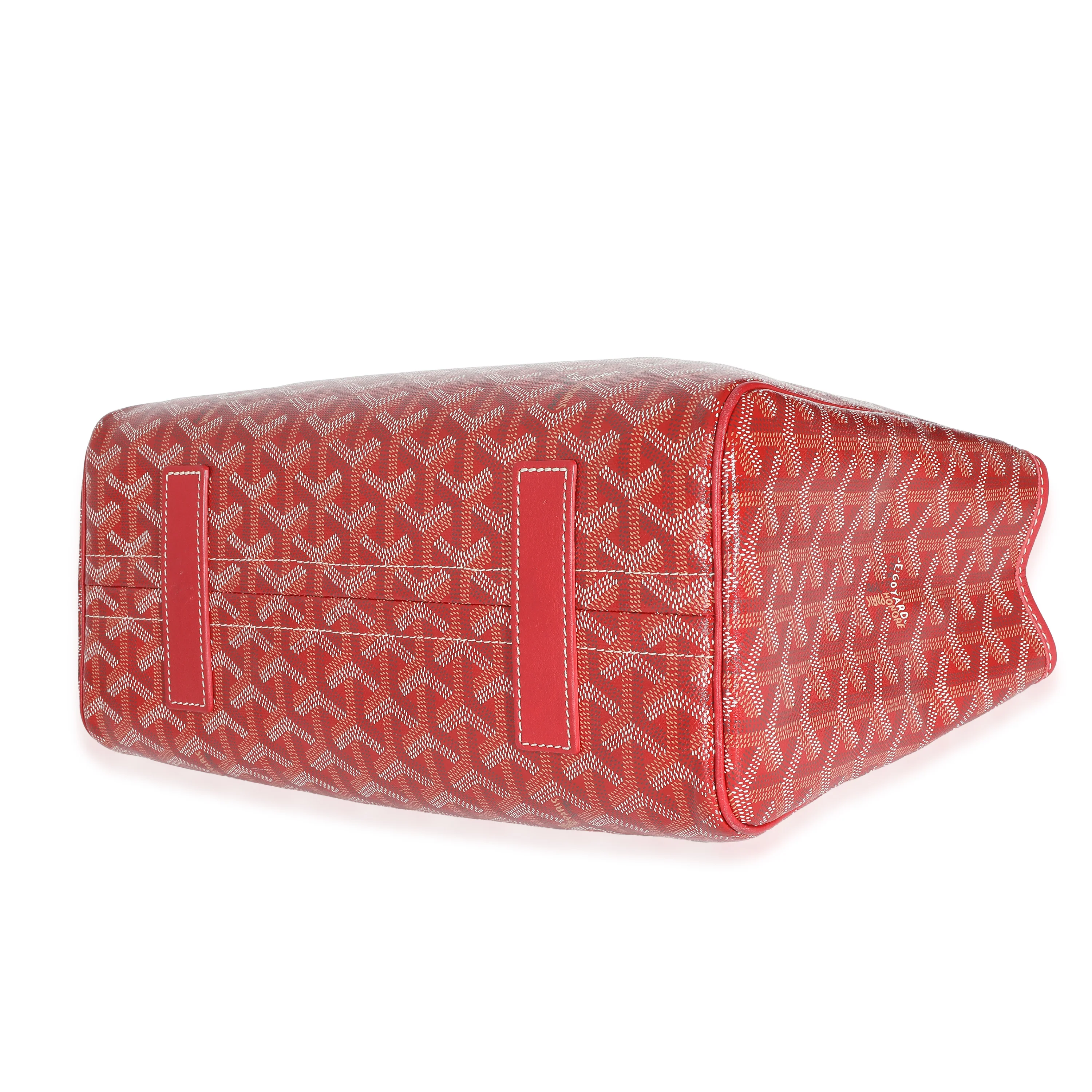 Red Goyardine Canvas Souple Rouette - Image 6