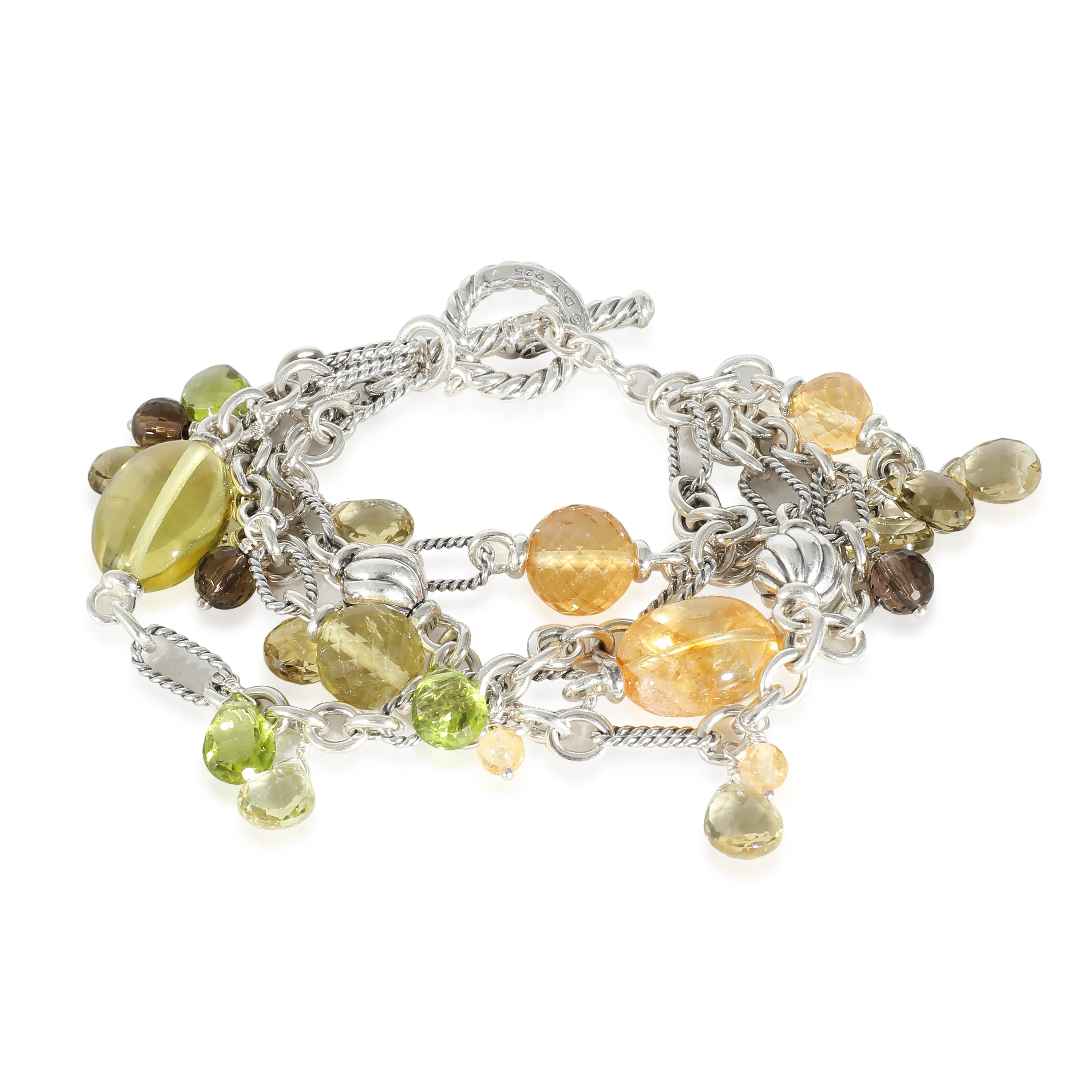 Multi-Strand Mixed Gemstone Bracelet in  Sterling Silver