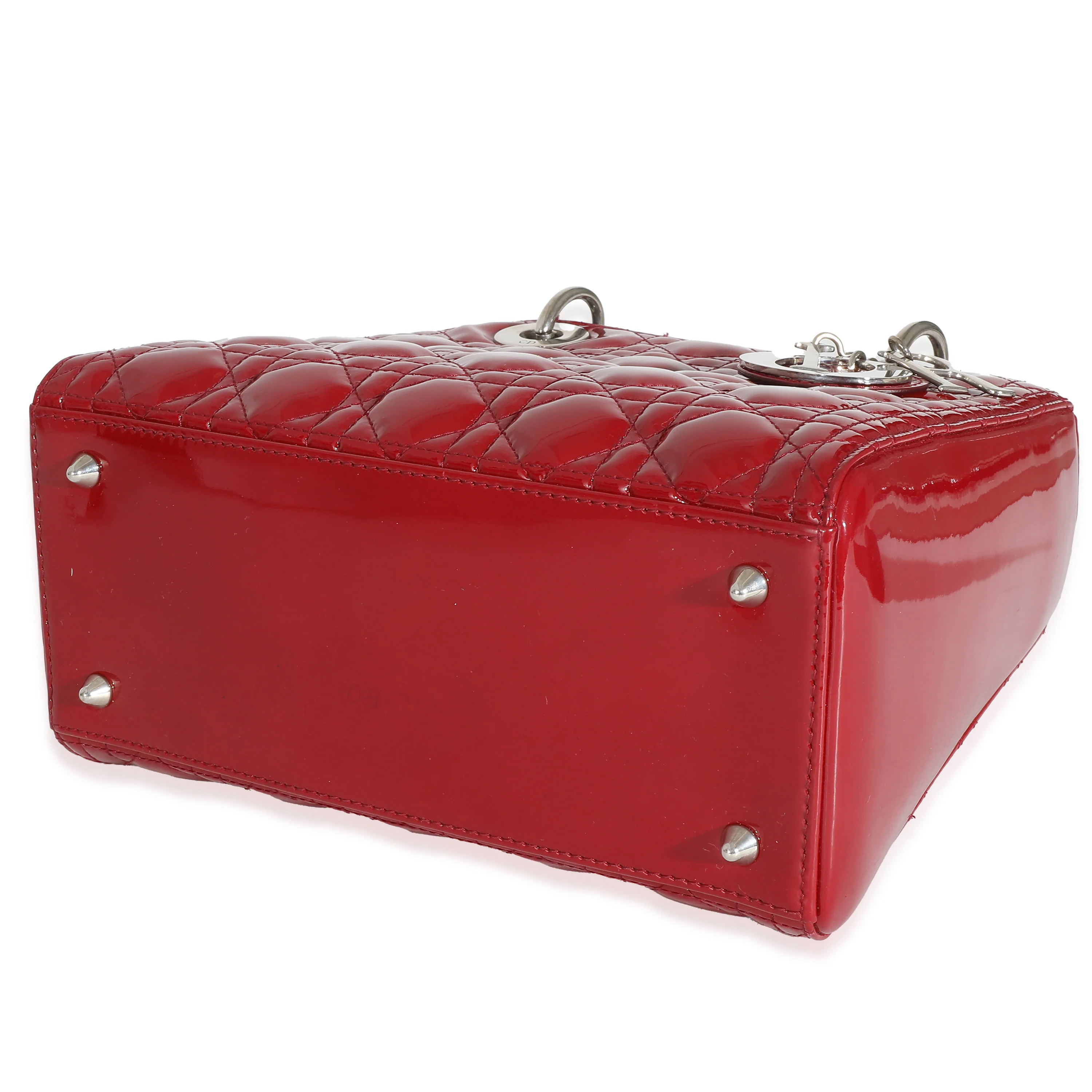 Christian Dior Red Patent Cannage Medium Lady Dior - Image 6