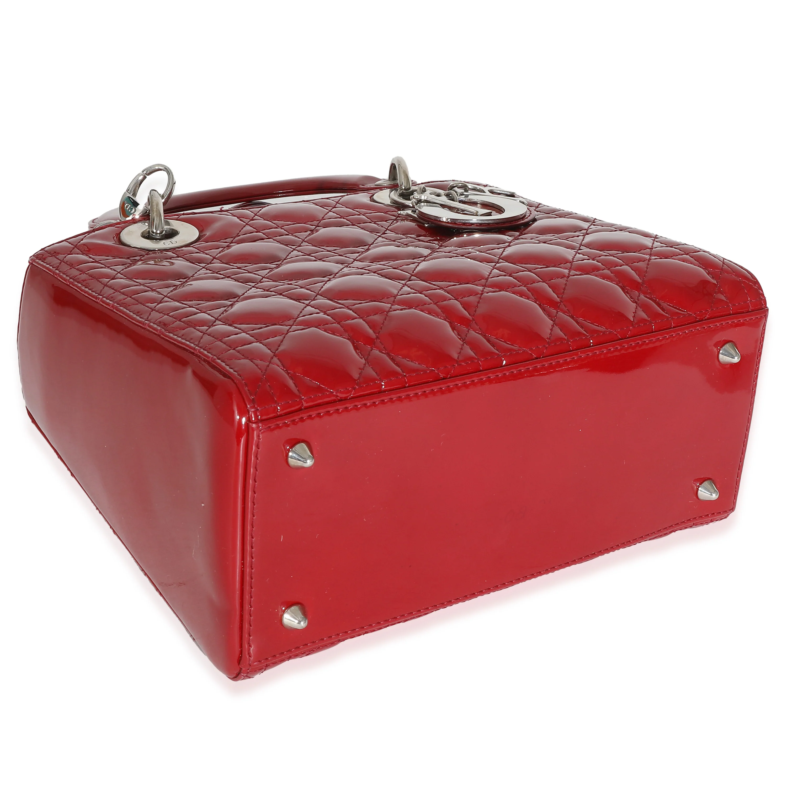 Christian Dior Red Patent Cannage Medium Lady Dior - Image 8