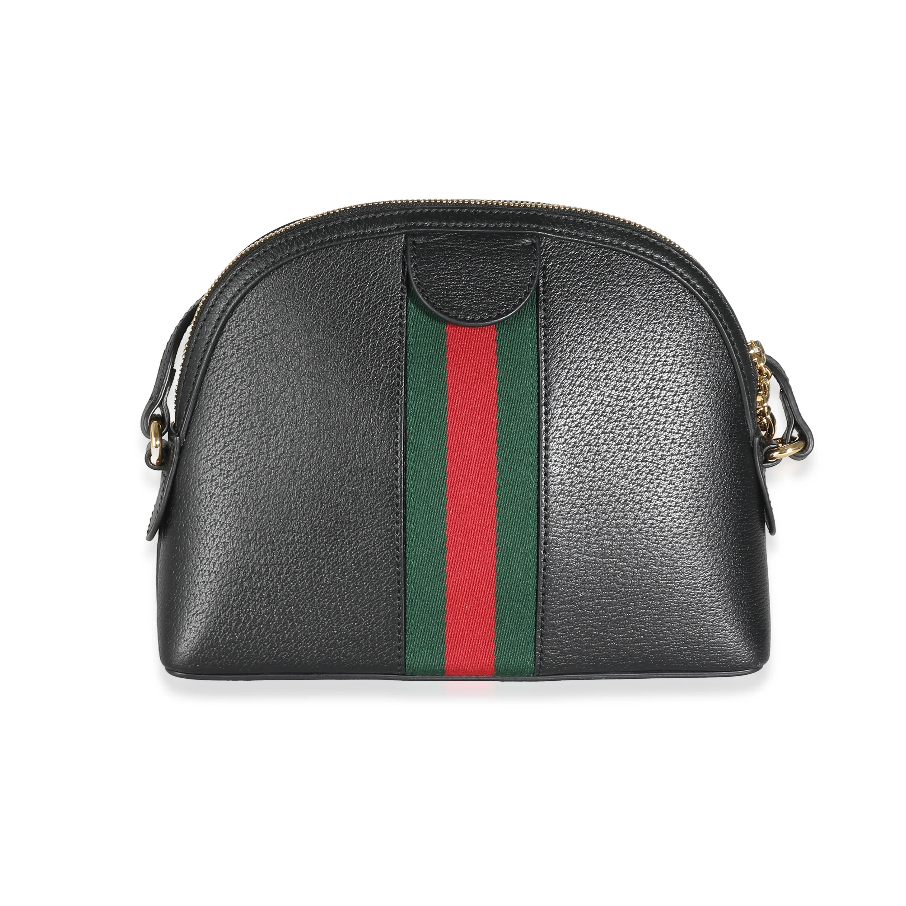 Gucci Black Calfskin Web Small Ophidia Dome Bag - Image 2