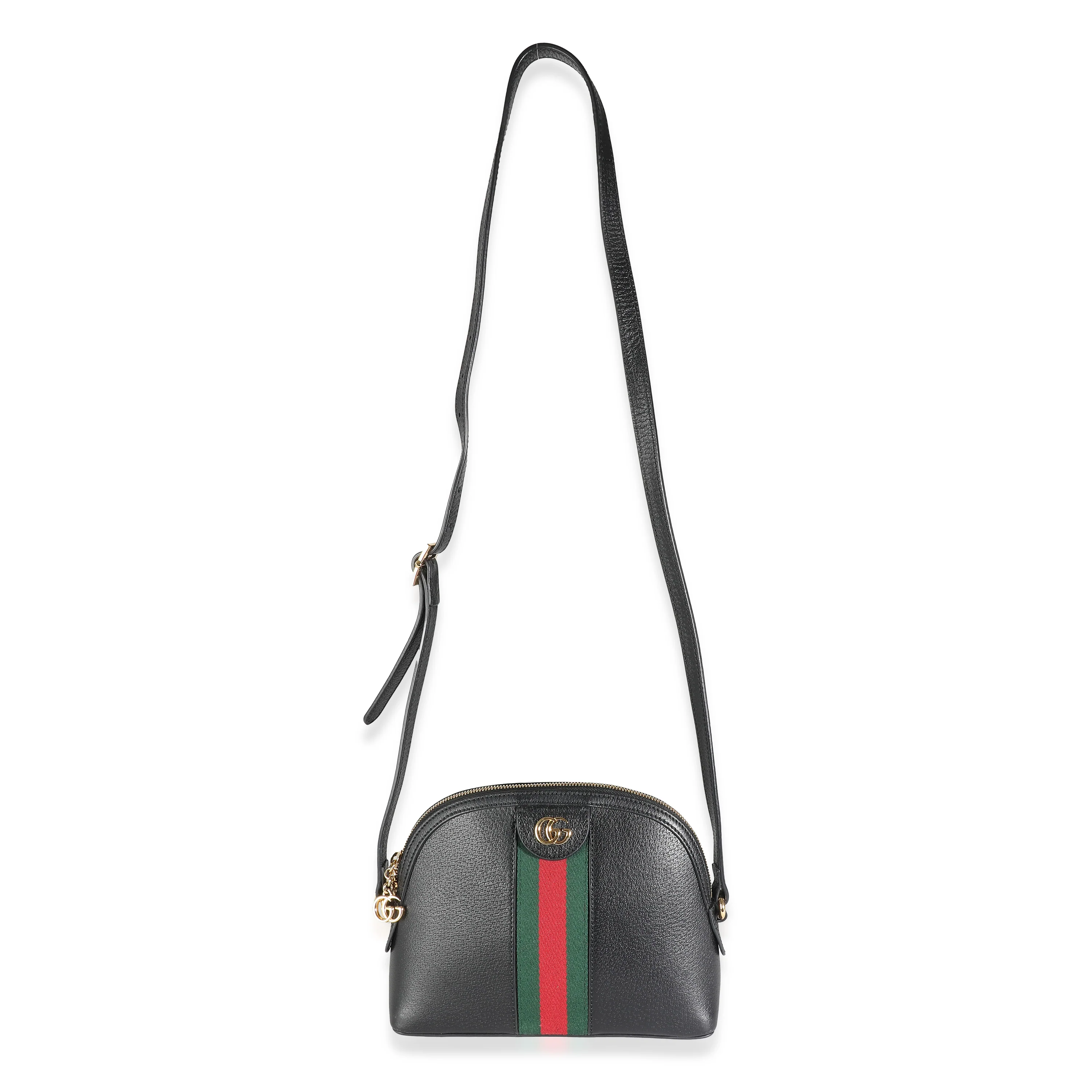 Gucci Black Calfskin Web Small Ophidia Dome Bag - Image 3