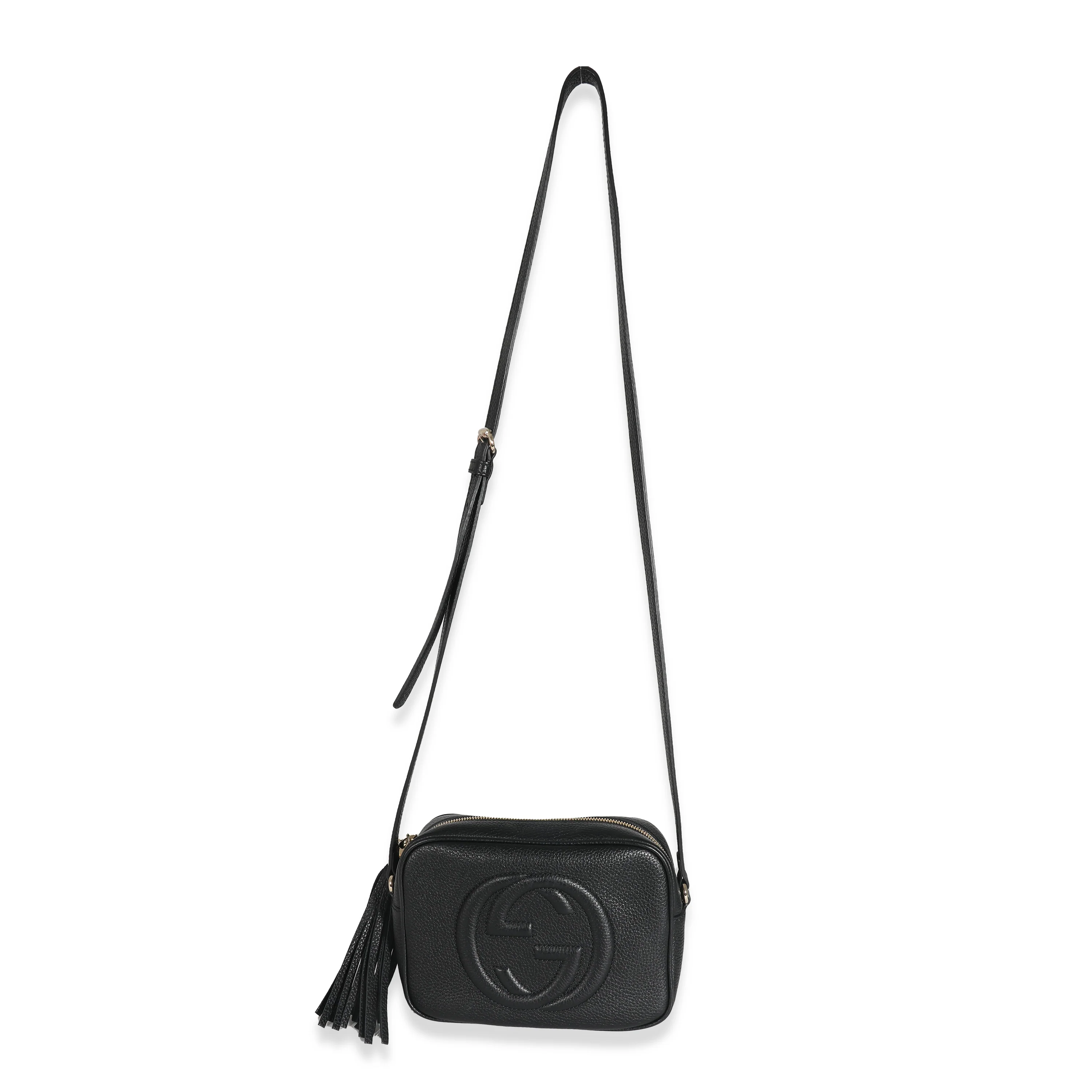 Gucci Black Pebbled Calfskin Small Soho Disco - Image 8
