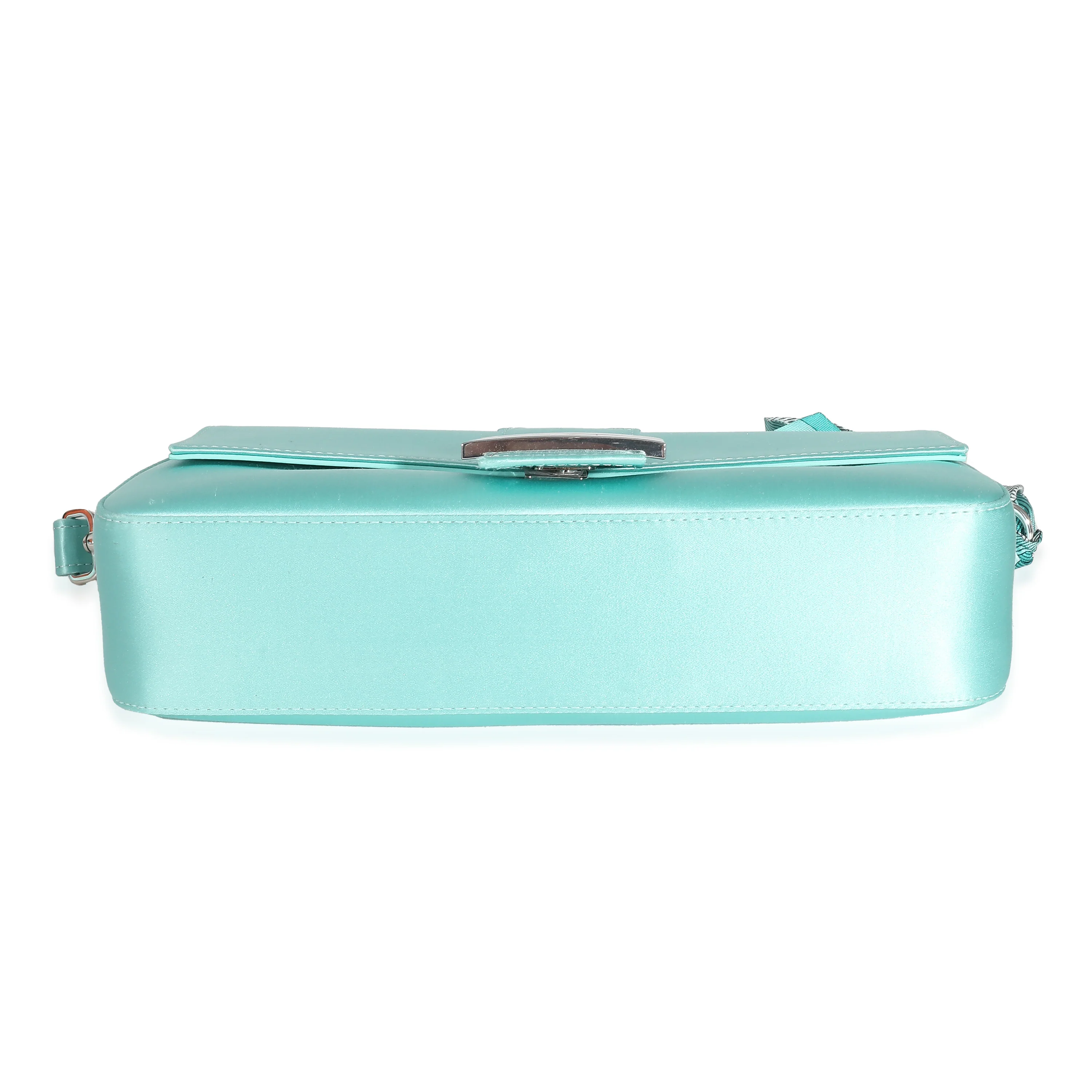 Fendi x Tiffany & Co Blue Silk Medium Baguette - Image 5