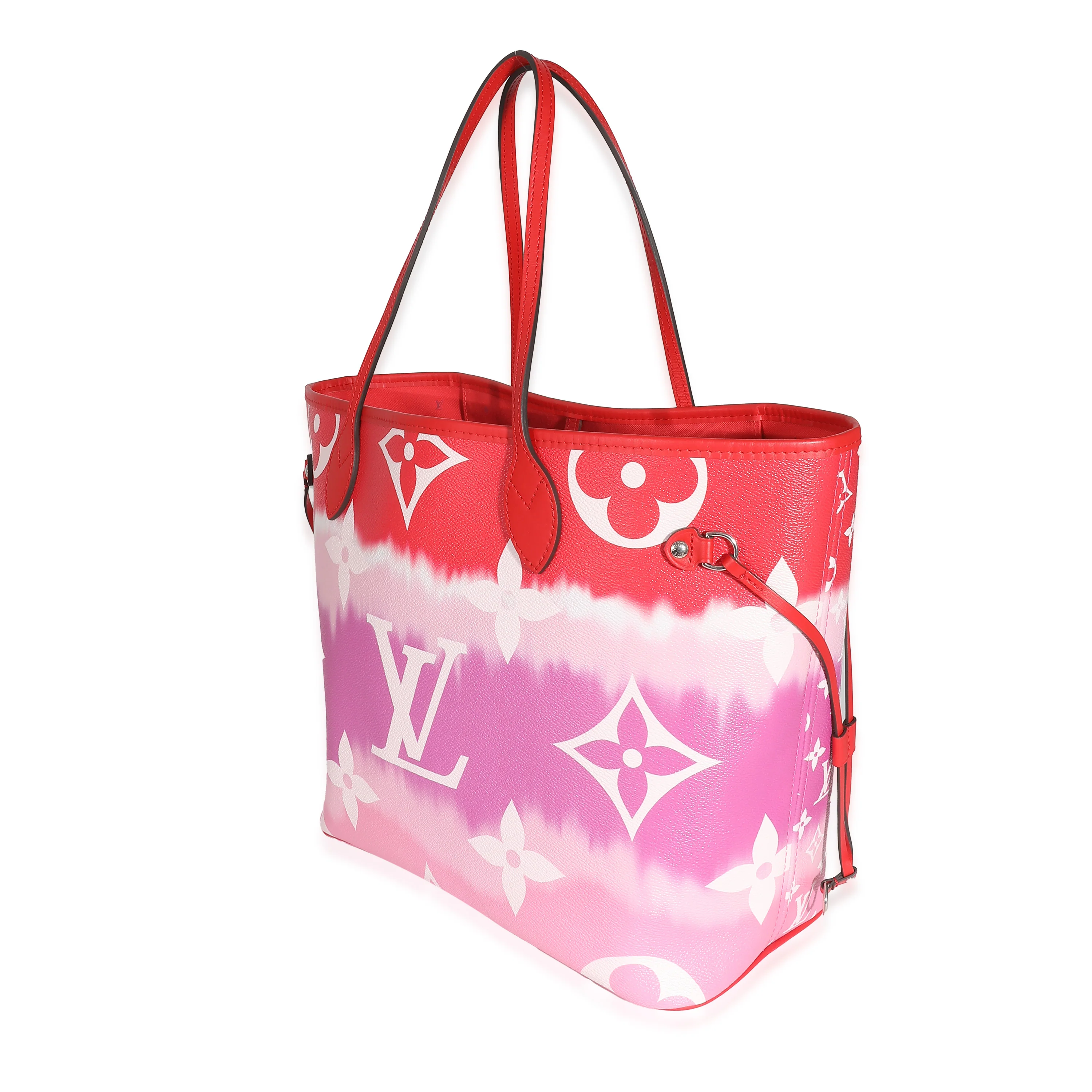 Louis Vuitton Red Pink Rogue LV Escale Canvas Neverfull MM - Image 3