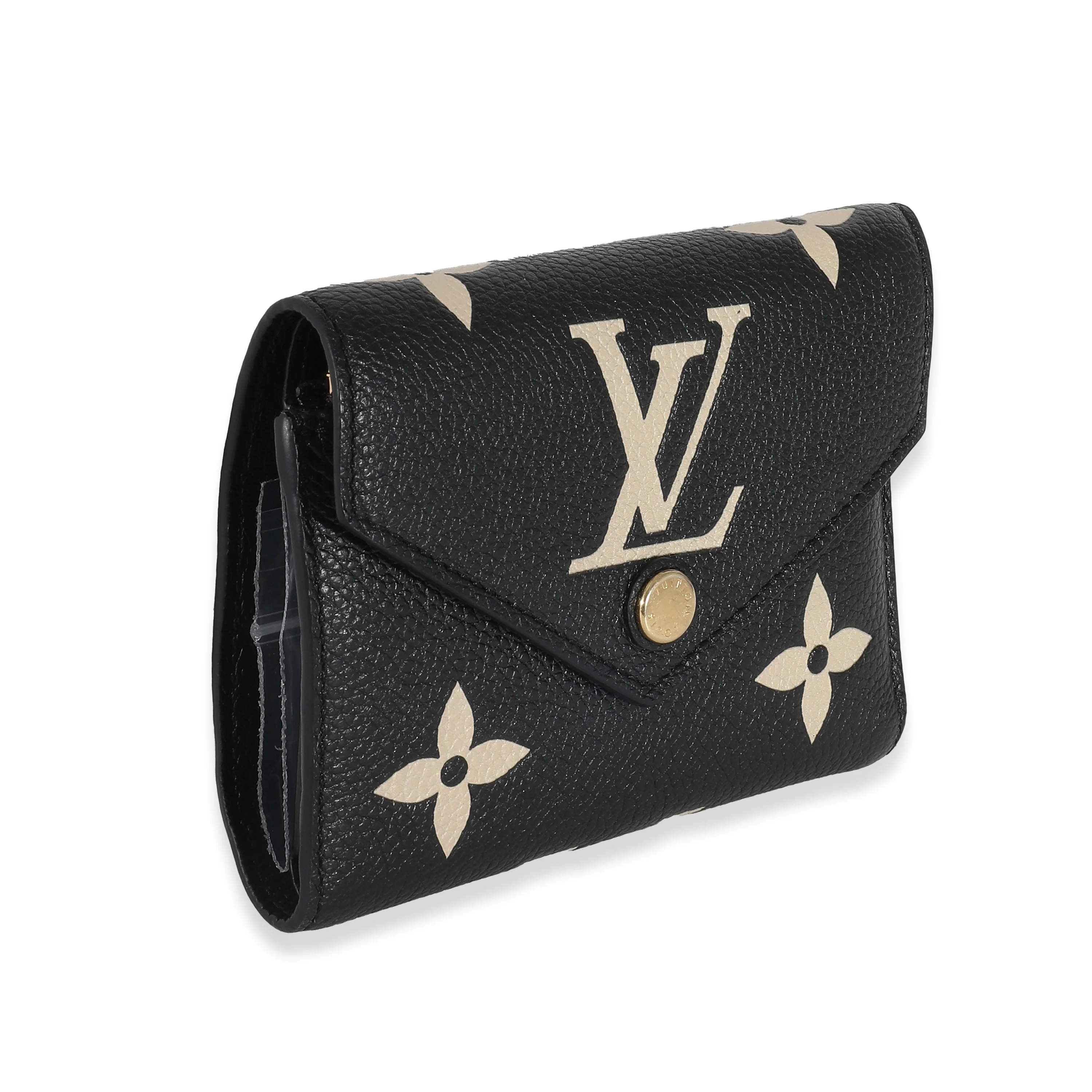 Black Beige Bicolor Giant Monogram Empreinte Victorine Wallet - Image 3