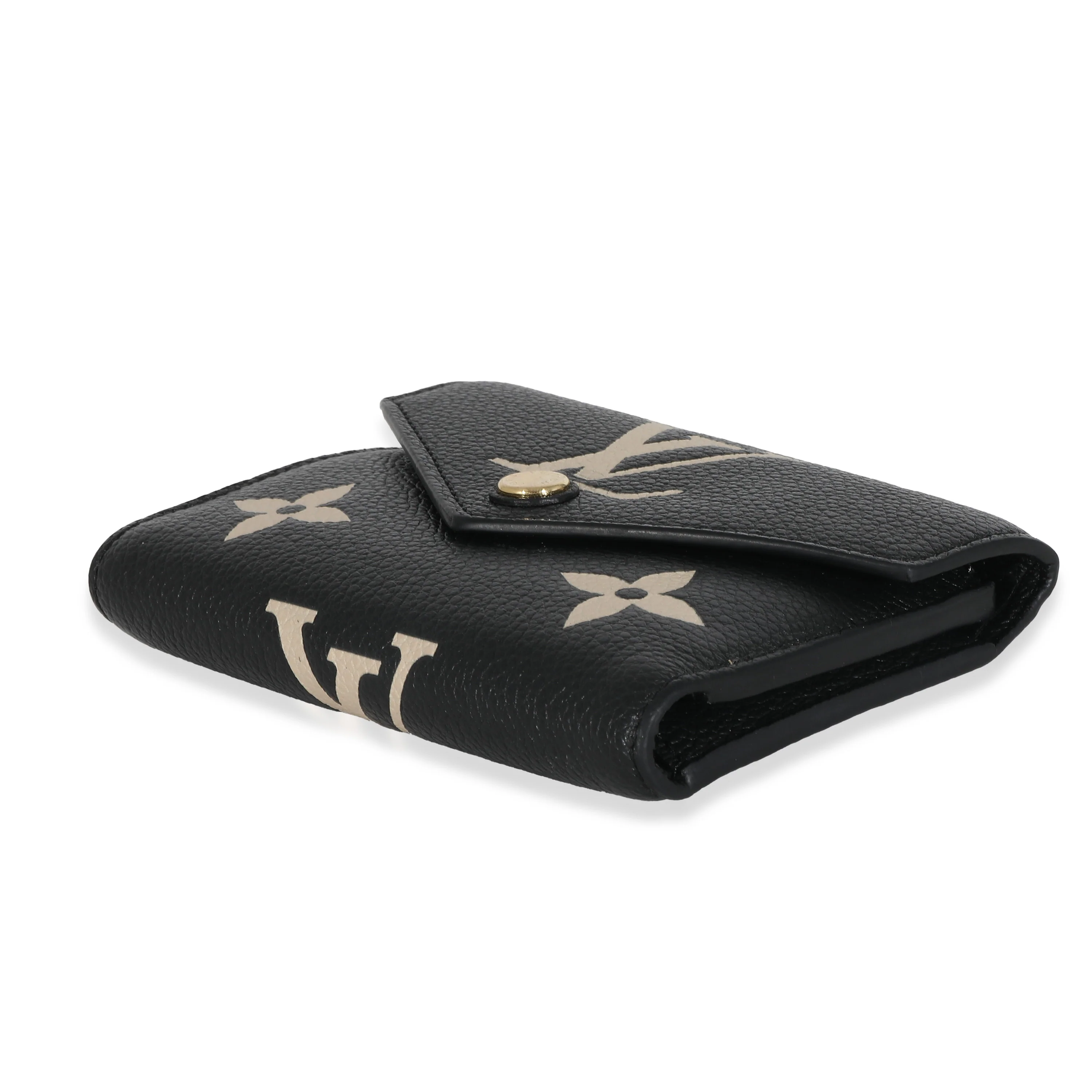 Black Beige Bicolor Giant Monogram Empreinte Victorine Wallet - Image 6
