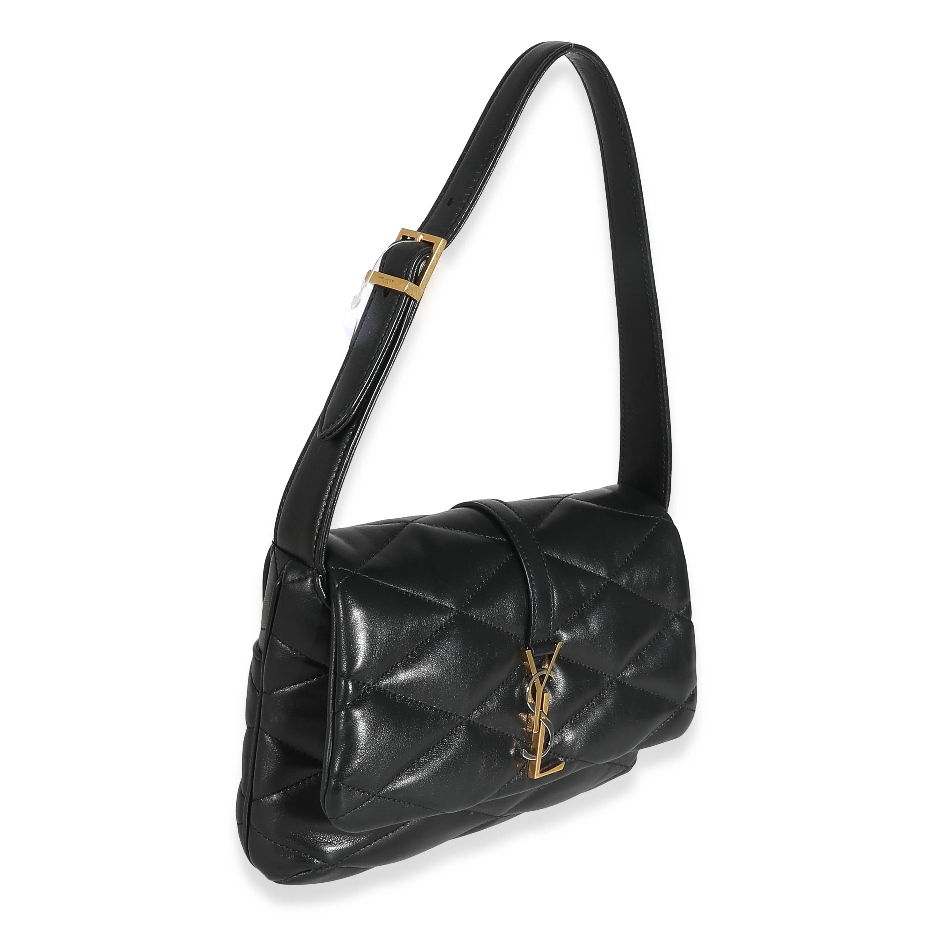 Black Quilted Lambskin Le 57 Hobo - Image 3
