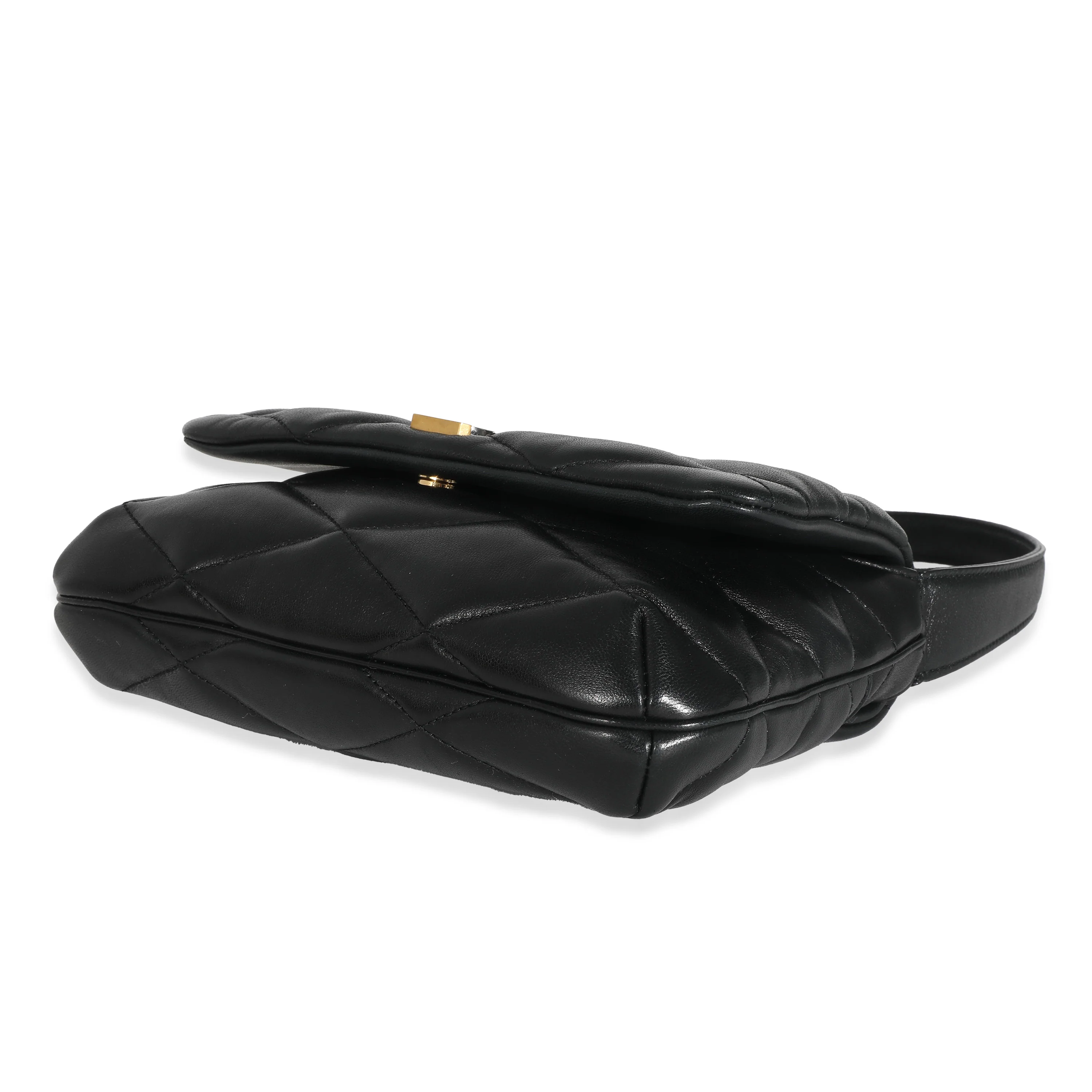 Black Quilted Lambskin Le 57 Hobo - Image 6