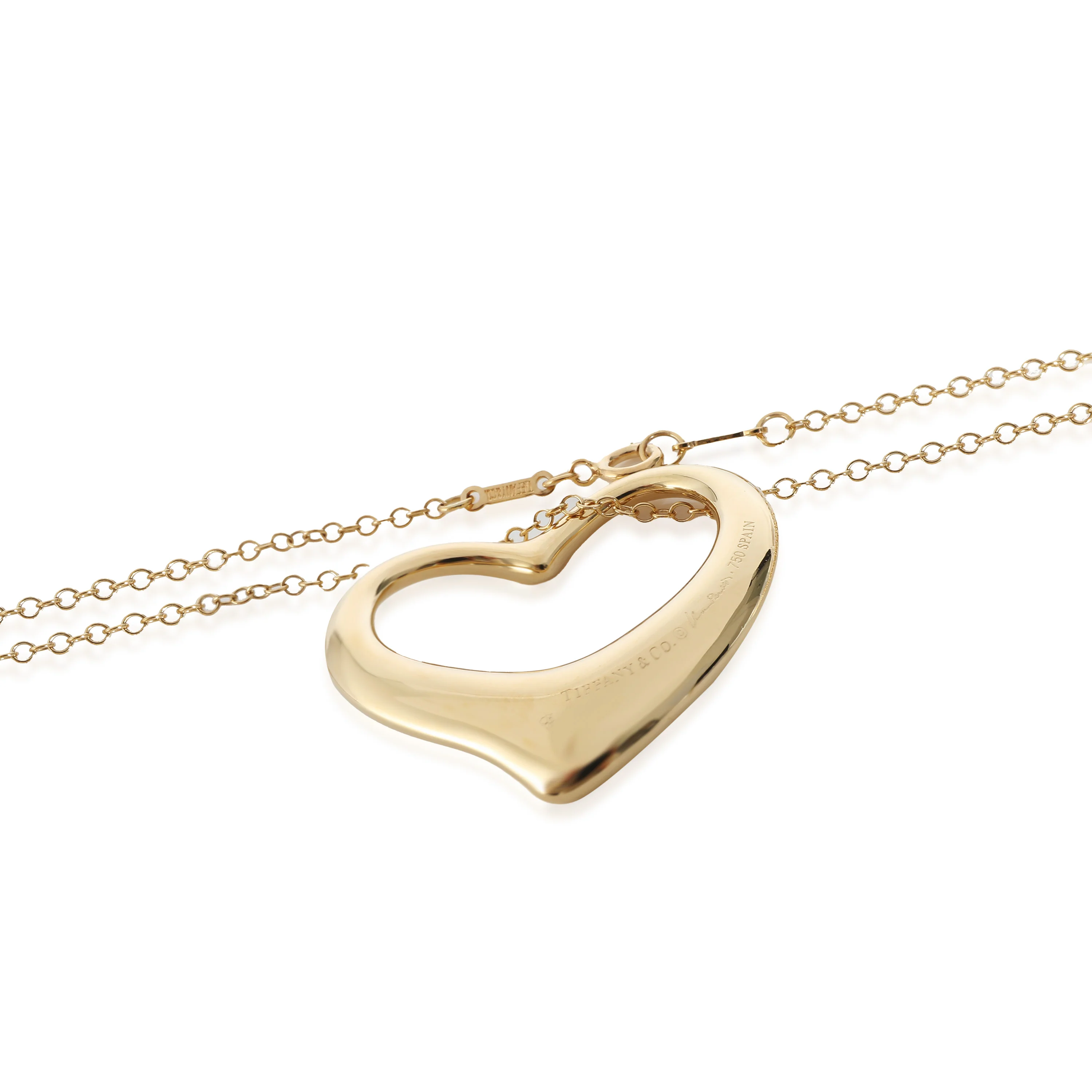 Elsa Peretti Open Heart Pendant in 18k Yellow Gold - Image 3