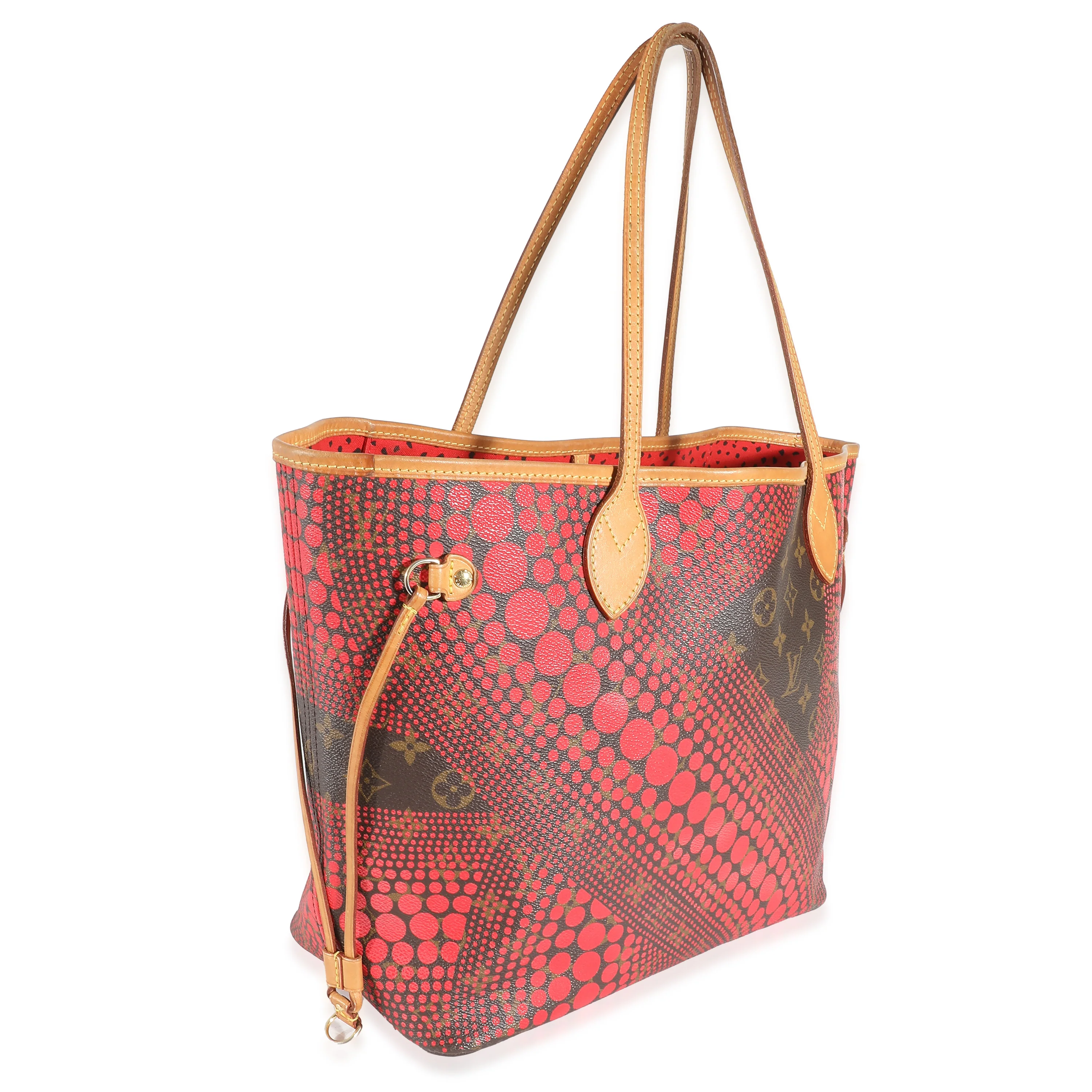 x Yayoi Kusama Monogram Canvas Red Infinity Dots Neverfull MM - Image 3