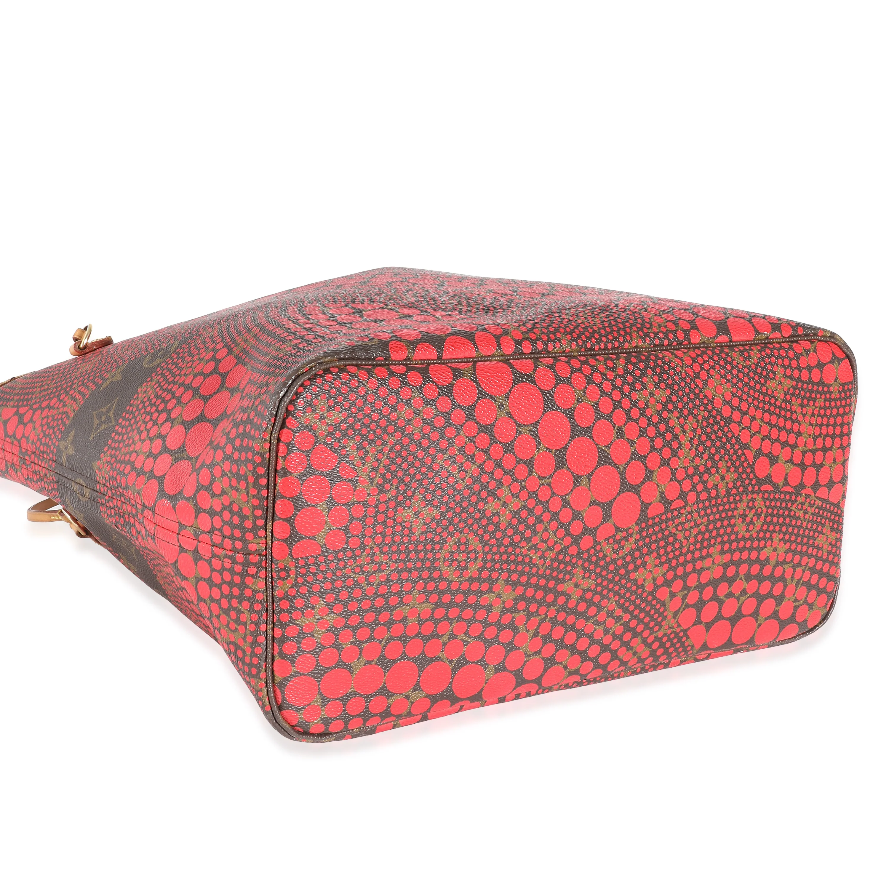 x Yayoi Kusama Monogram Canvas Red Infinity Dots Neverfull MM - Image 4