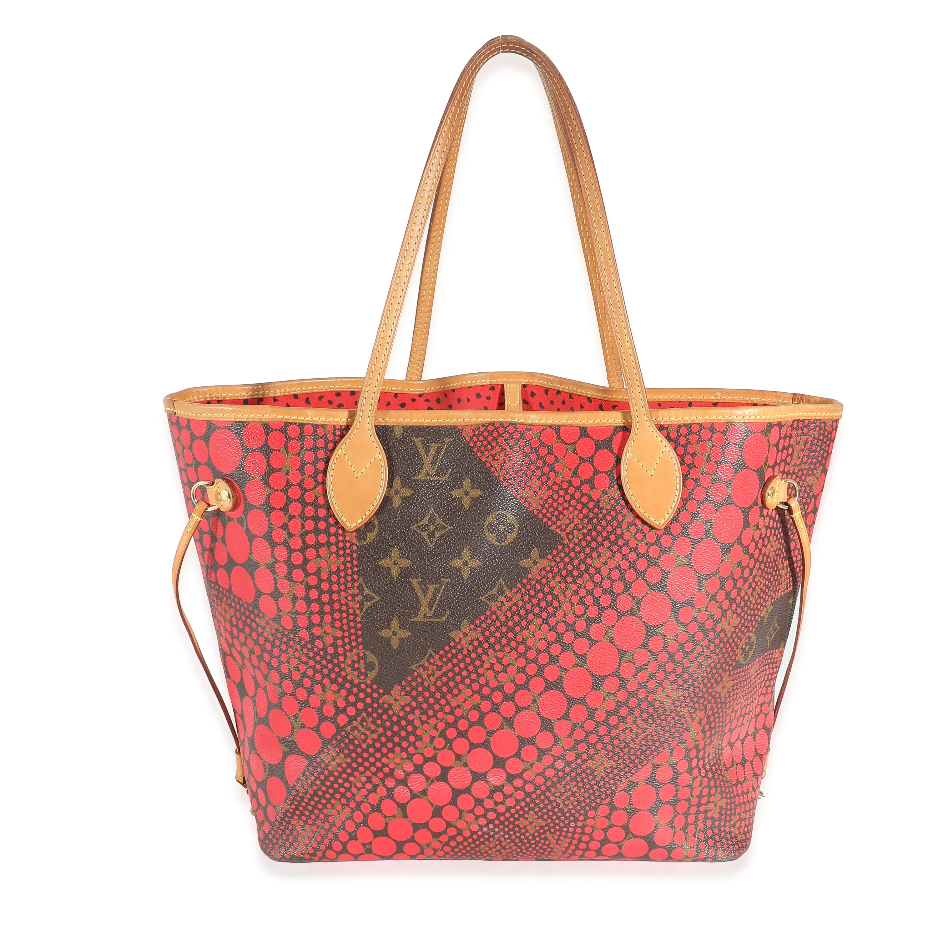 x Yayoi Kusama Monogram Canvas Red Infinity Dots Neverfull MM - Image 5