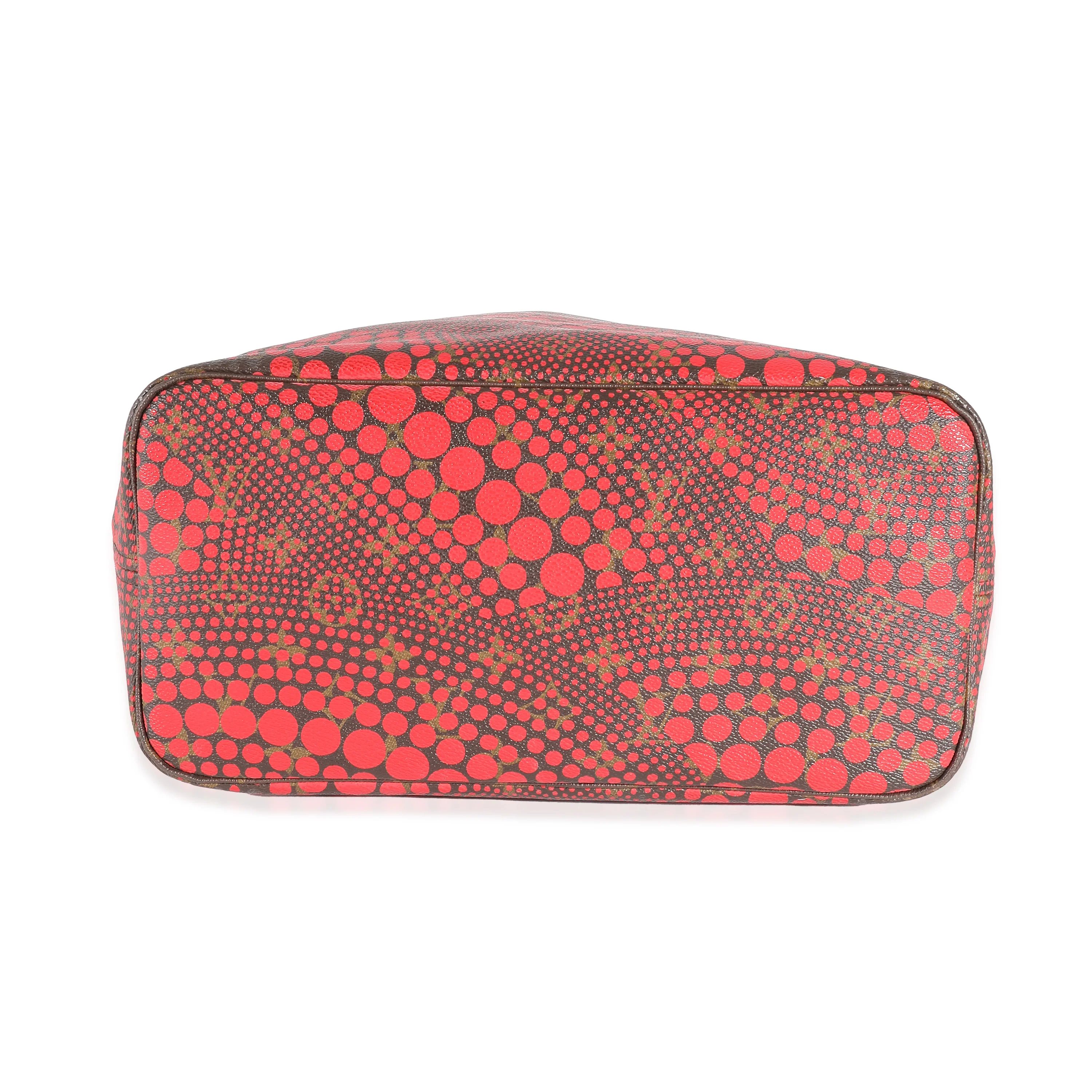 x Yayoi Kusama Monogram Canvas Red Infinity Dots Neverfull MM - Image 7